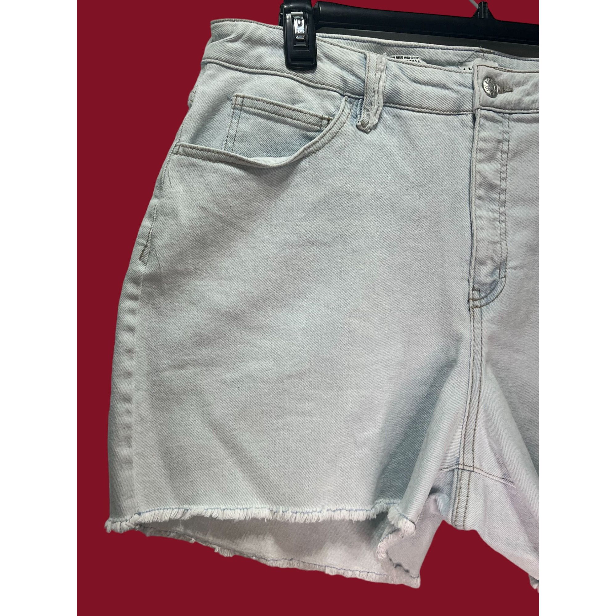 Other Ava & Viv - Women's High-Rise Denim Shorts - Slim Fit - Ligh Size 37" - 13 Thumbnail