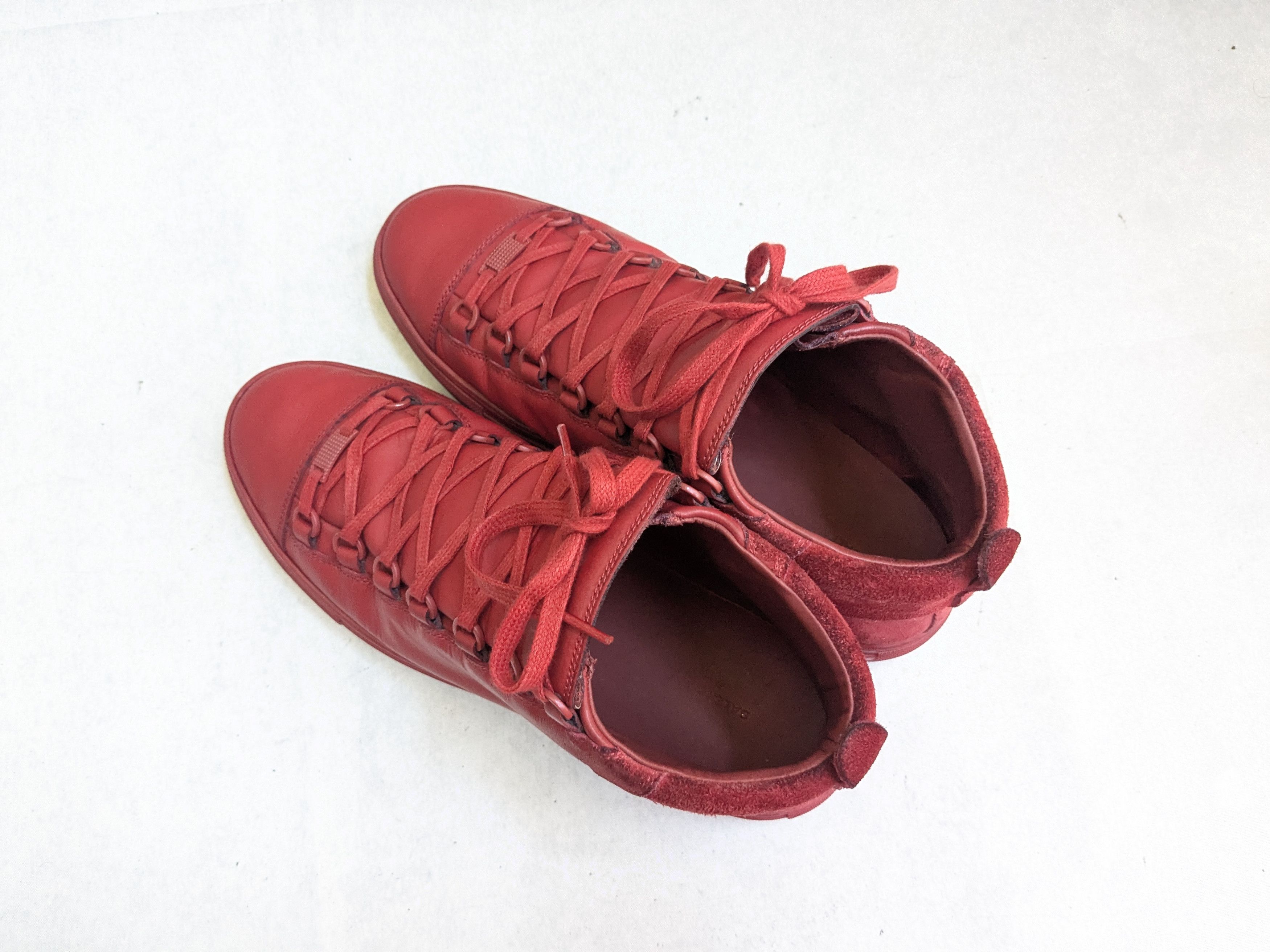 Balenciaga Balenciaga Arena Sneakers Red 10 High Tops Leather Size US 10 / EU 43 - 17 Thumbnail