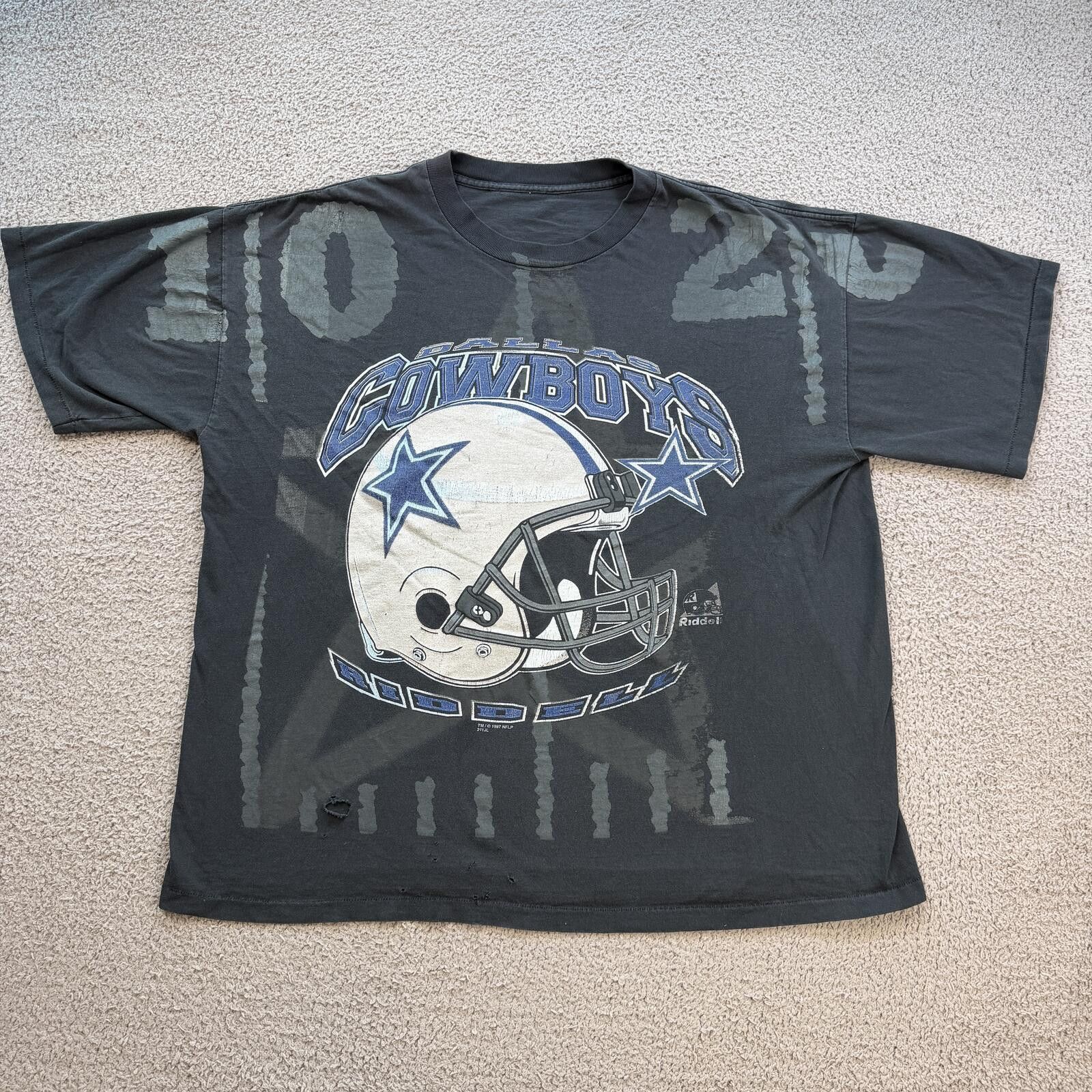 Other Vintage 1997 Dallas Cowboys NFL T Shirt Distressed Fade Size US XXL / EU 58 / 5 - 1 Thumbnail