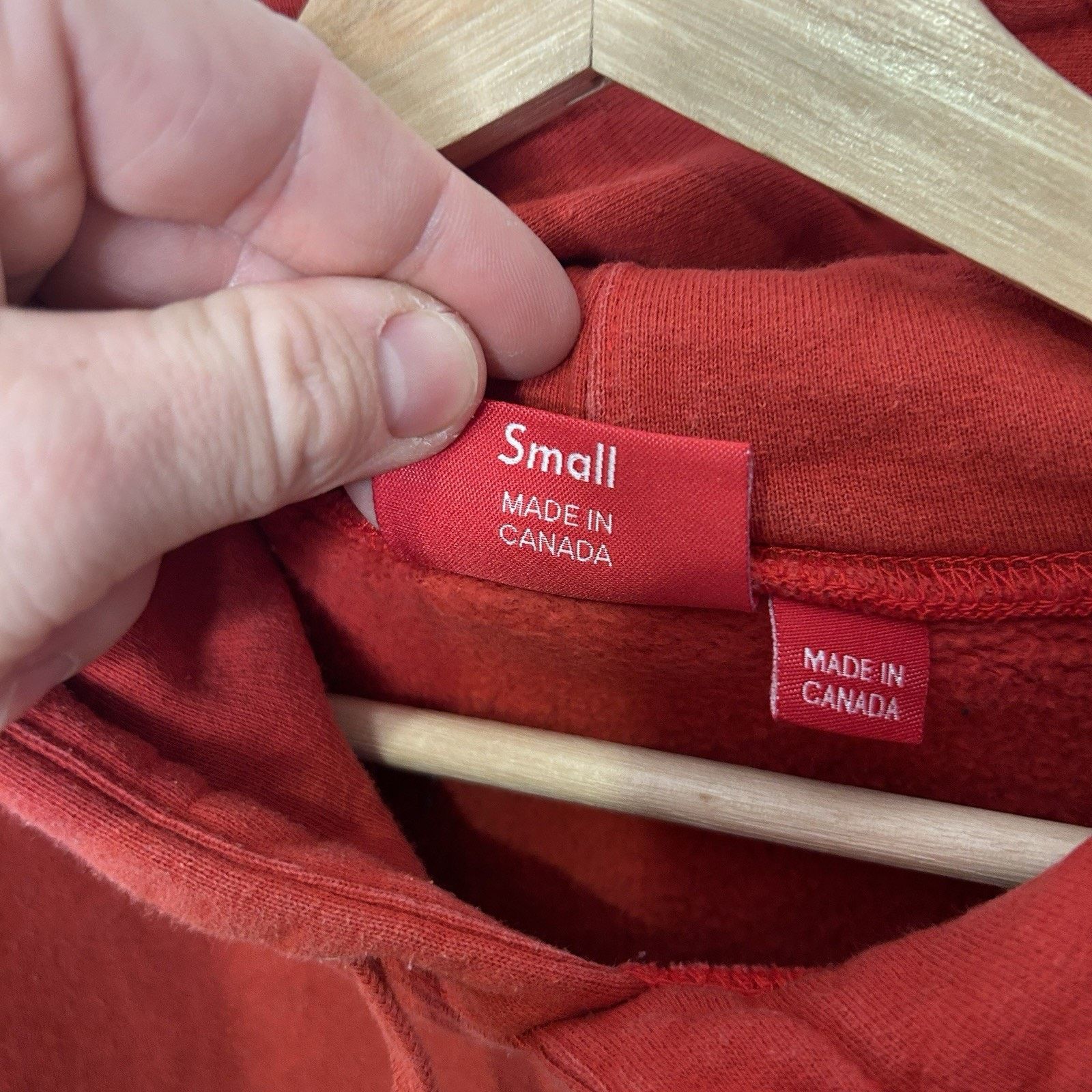 Supreme Supreme Don't Care Sweatshirt Hoodie “Burnt Red” FW21 Size US S / EU 44-46 / 1 - 7 Thumbnail