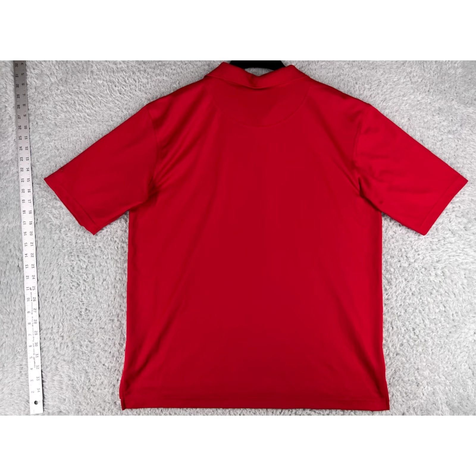 Vintage Cabela's Polo Shirt Mens Red Large Short Sleeve Knit 100% Polyester Polo Shirt Red Large Mens Size US XL / EU 56 / 4 - 2 Thumbnail