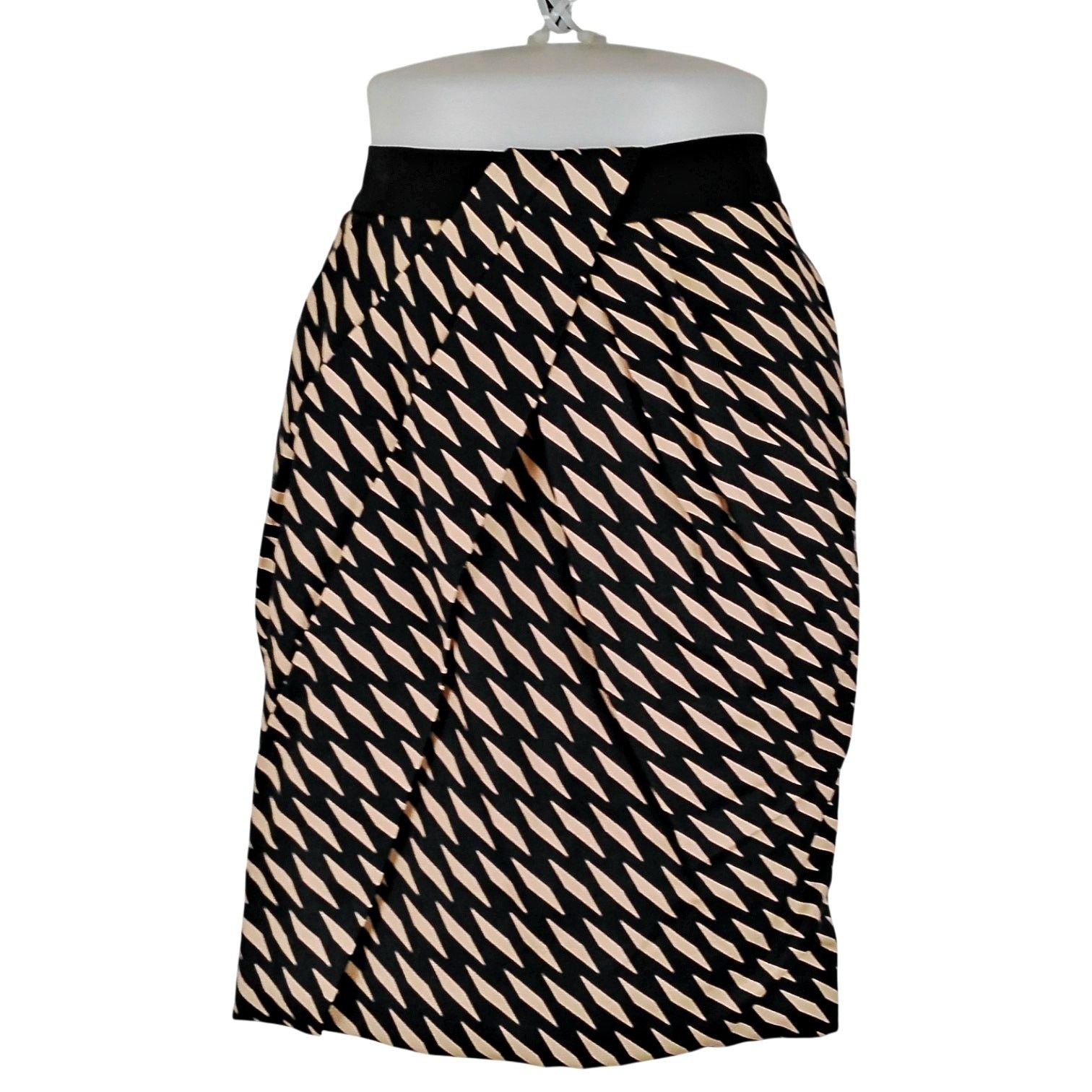 Anthropologie Anthropologie fei Washi Wrap Silk Blend Geo Pencil Skirt Size 27" / US 4 / IT 40 - 1 Thumbnail