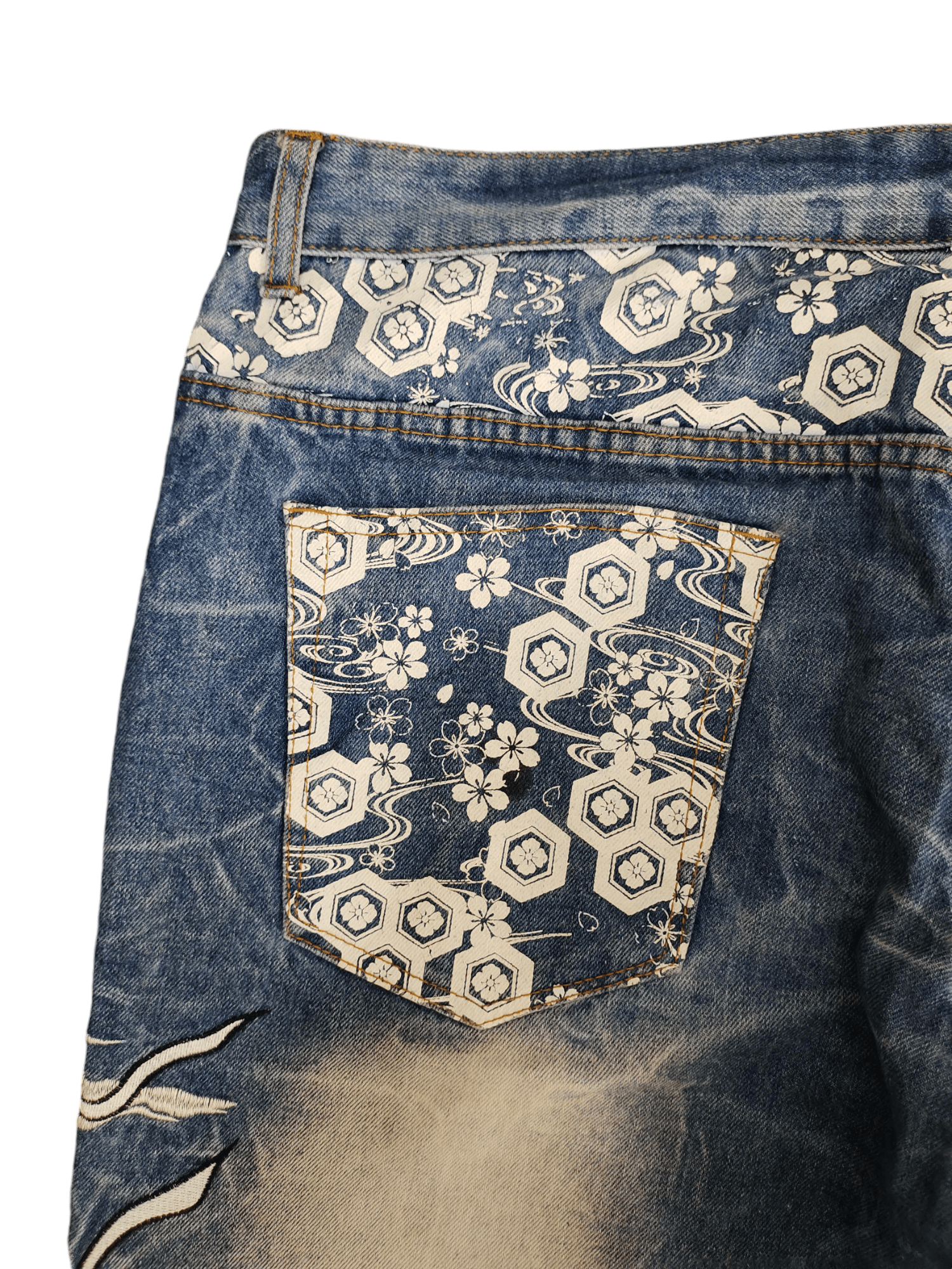 Karakuri Tamashii Fugutaiten Raijin And Fujin Embroidered Jeans Karakuri Y2k Size US 40 / EU 56 - 13 Thumbnail