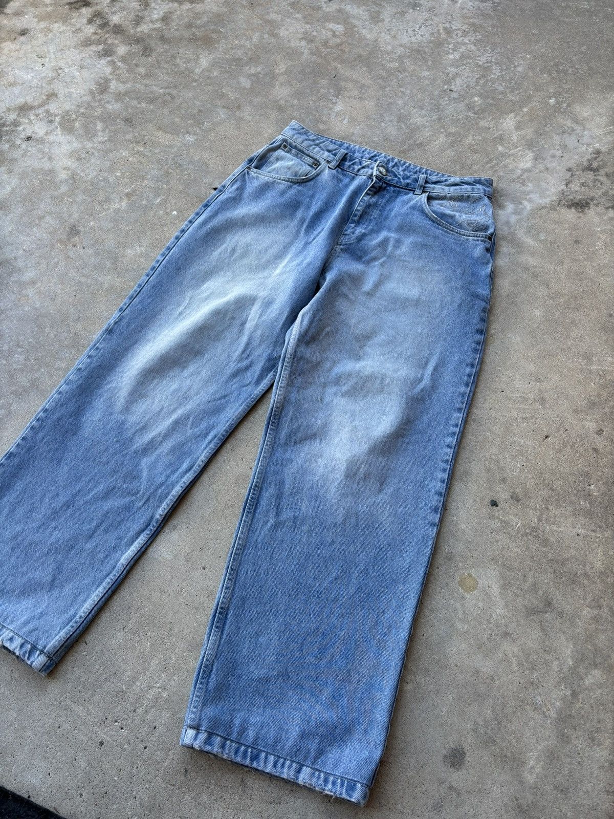 Derschutze Dershutze yasmin v3 Light Blue Baggy Denim Size US 32 / EU 48 - 3 Thumbnail