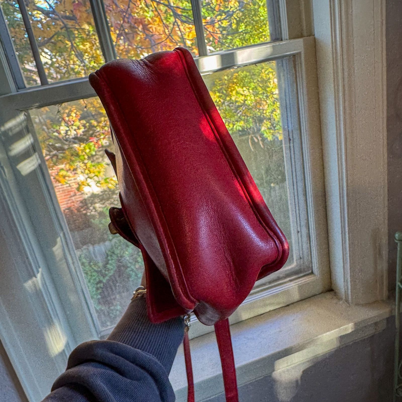 Coach ❤️ Coach Red Leather Rambler’s Legacy Bag 9061 Crossbody USA Size ONE SIZE - 11 Thumbnail