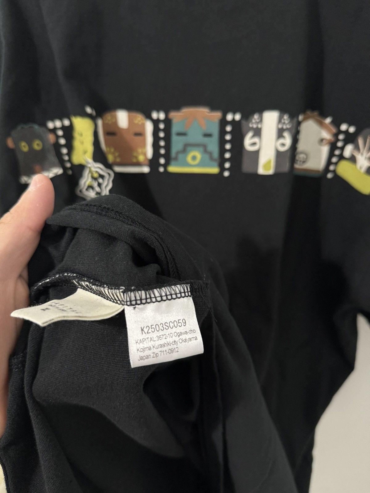 Kapital Kapital 25ss rainbowy peckshi tee black Size US XL / EU 56 / 4 - 5 Thumbnail