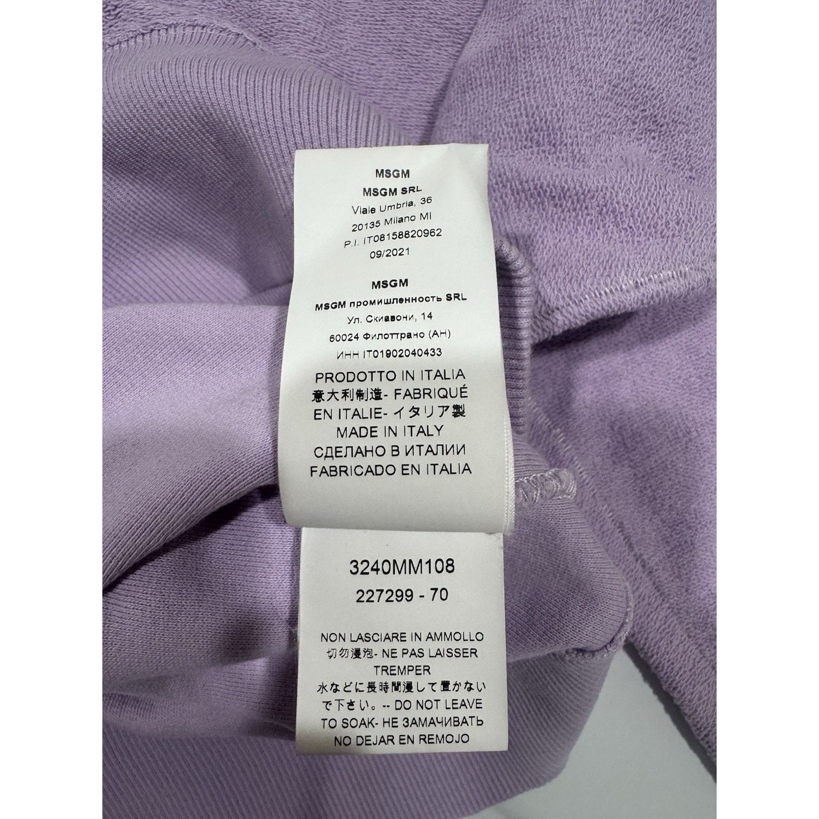 MSGM MSGM Milano Medium Logo Sweatshirt Pullover Crew Neck Lilac Size M / US 6-8 / IT 42-44 - 6 Thumbnail