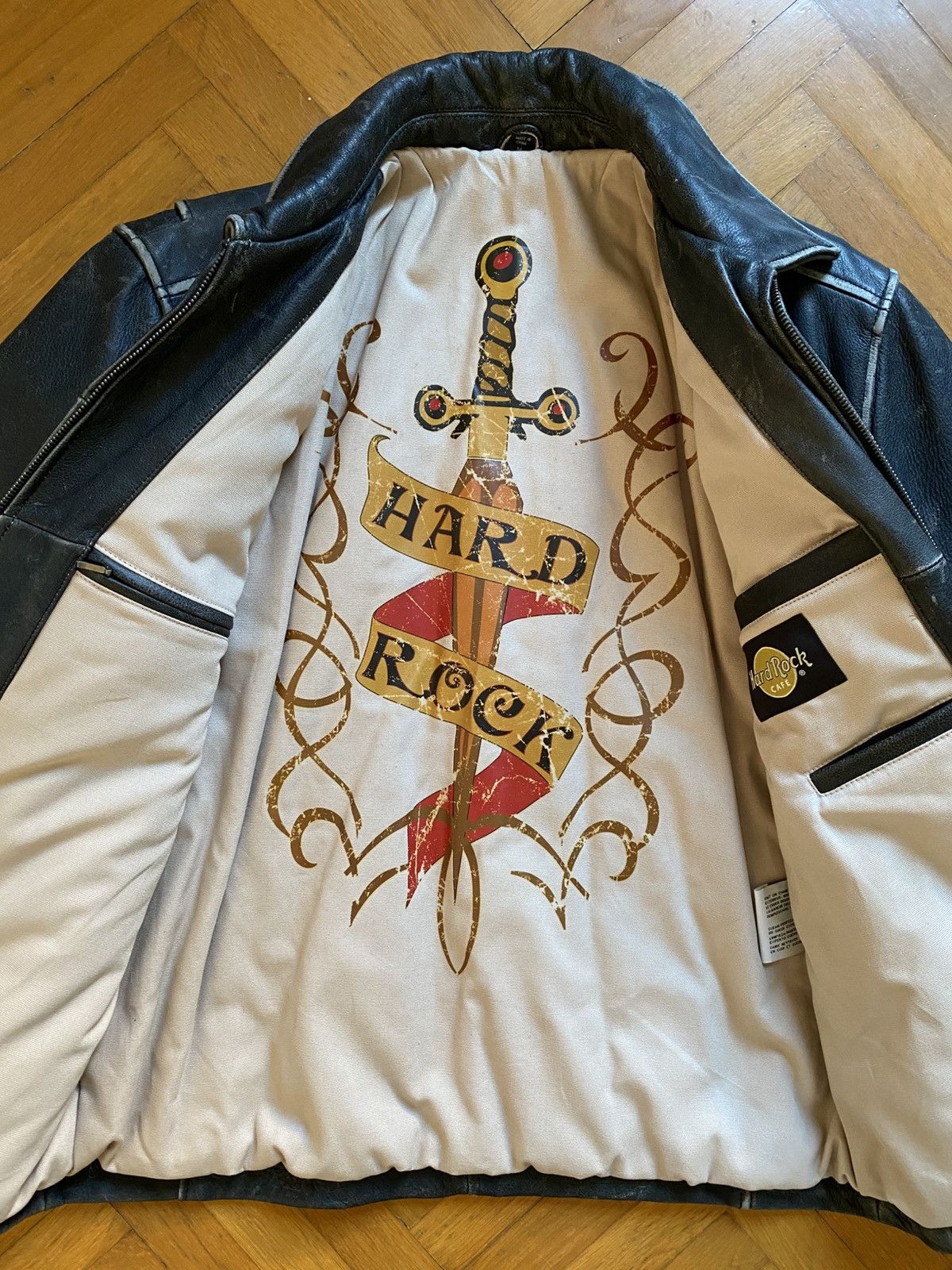 Hard Rock Cafe Ultra rare Vintage Leather jacket 90' Size US M / EU 48-50 / 2 - 4 Thumbnail