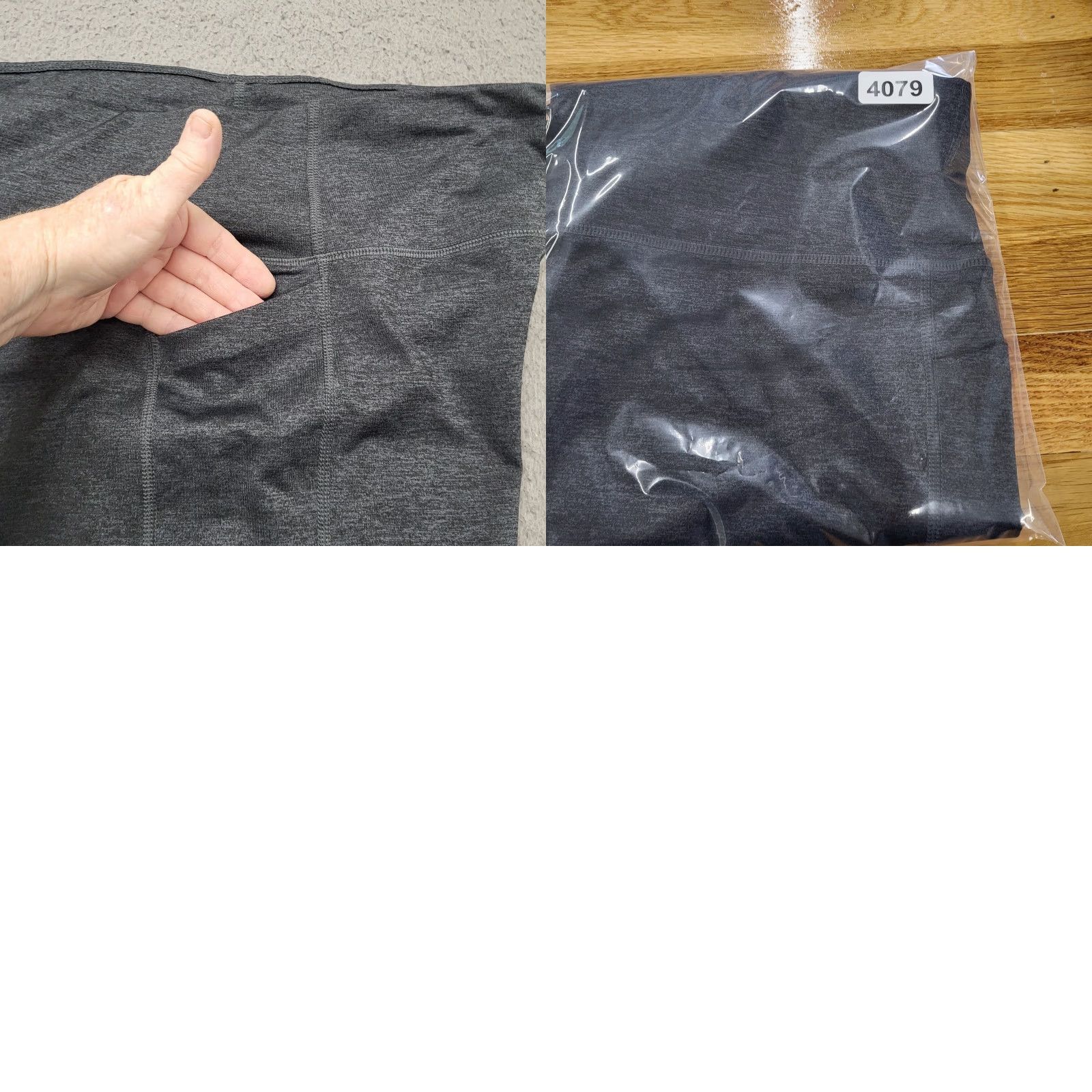 Avia AVIA Leggings Women's XXL 20 Dark Gray Yoga Pants Activewear Pockets Dance Size 40" / US 18 - 9 Thumbnail