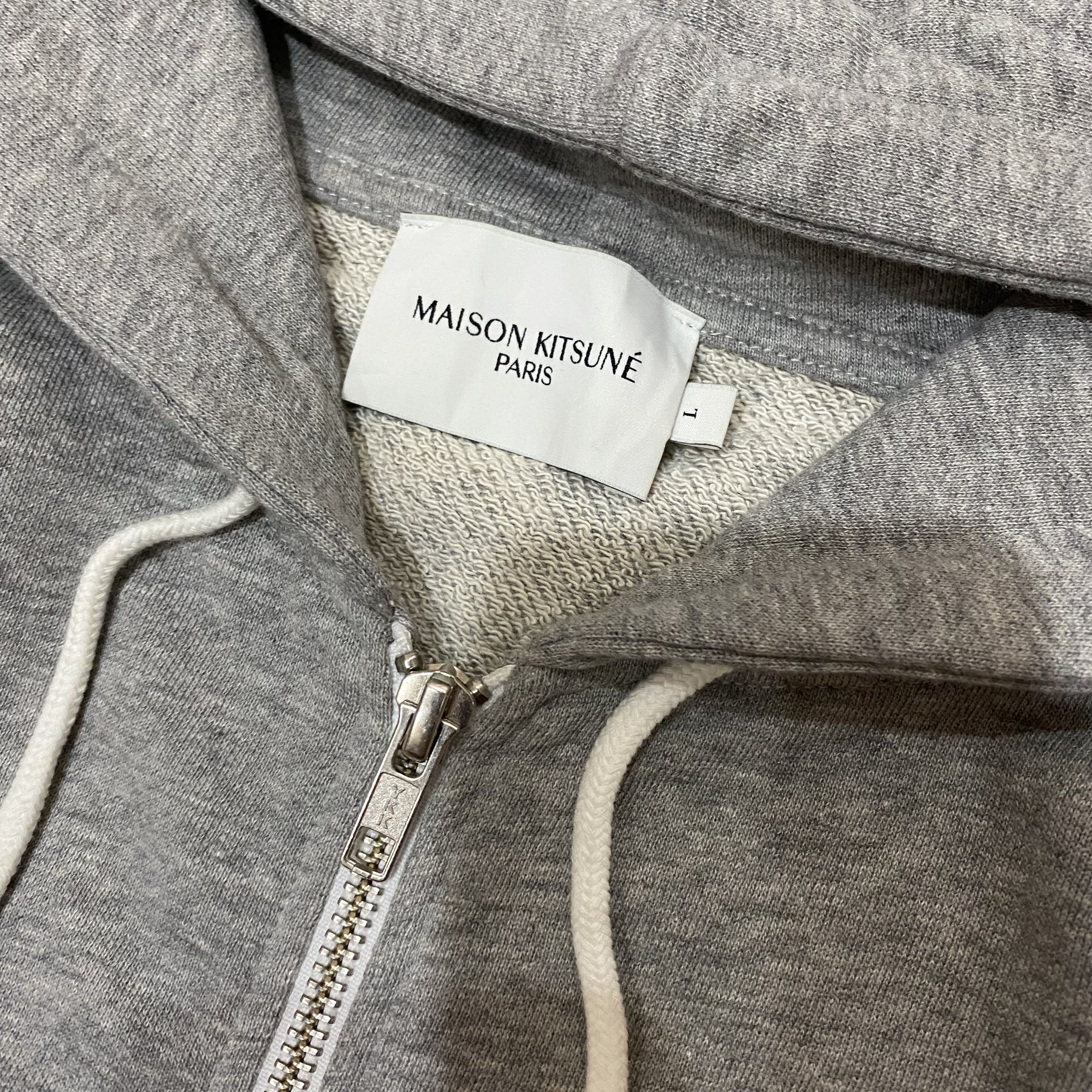 Maison Kitsune maison kitsune chillax fox patch zipped hoodie grey Size US M / EU 48-50 / 2 - 3 Thumbnail
