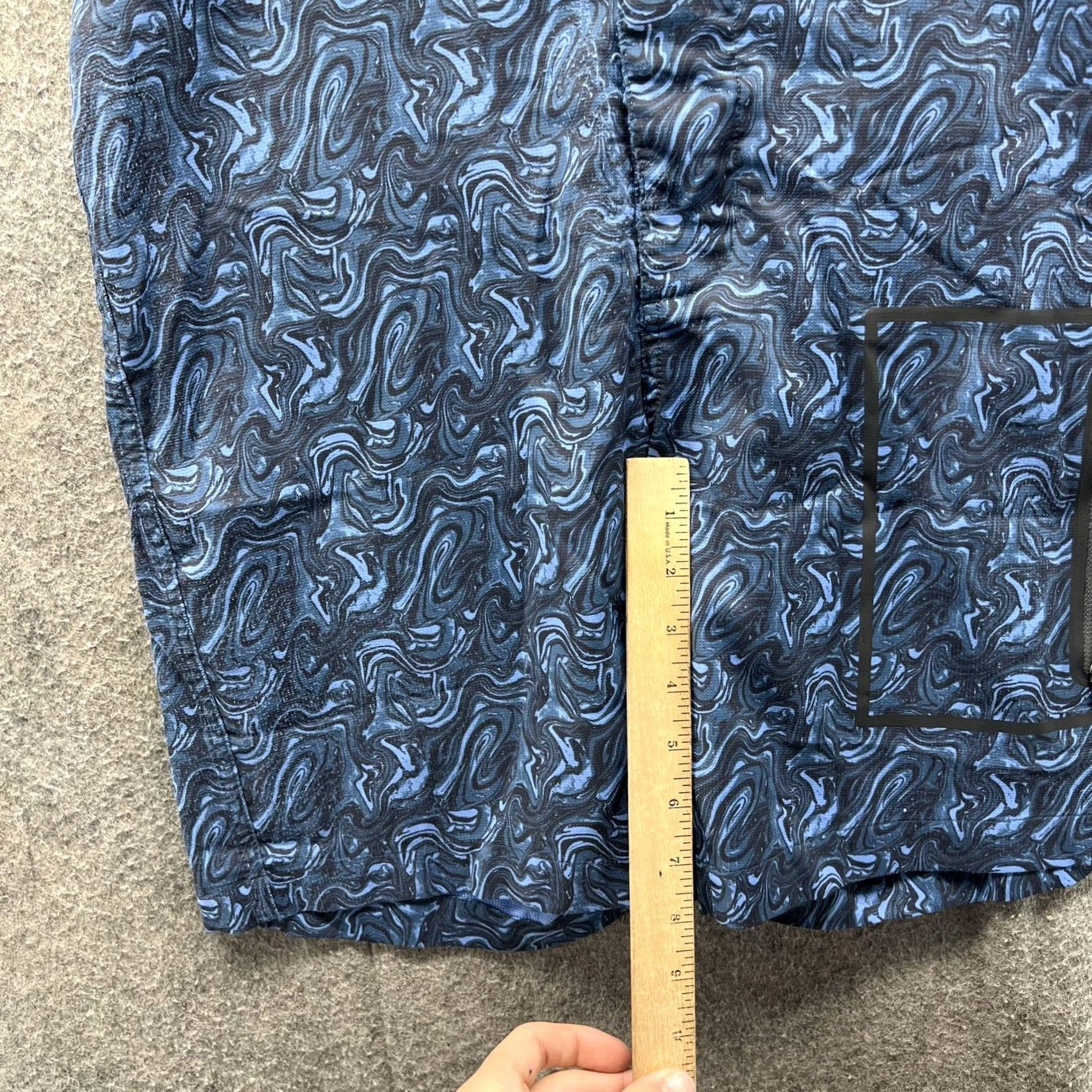 Vintage Mack Weldon Shorts Mens 32 Blue Marble Swim Trunks Zip Boardshort Hybrid Mens Size US 32 / EU 48 - 7 Thumbnail