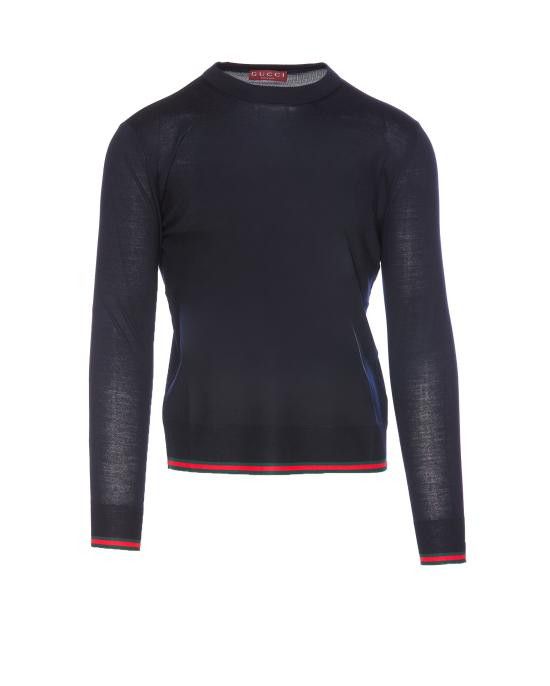 Gucci GUCCI Men Sweater 814531 XKEJ14060 Blue Size US M / EU 48-50 / 2 - 1 Thumbnail