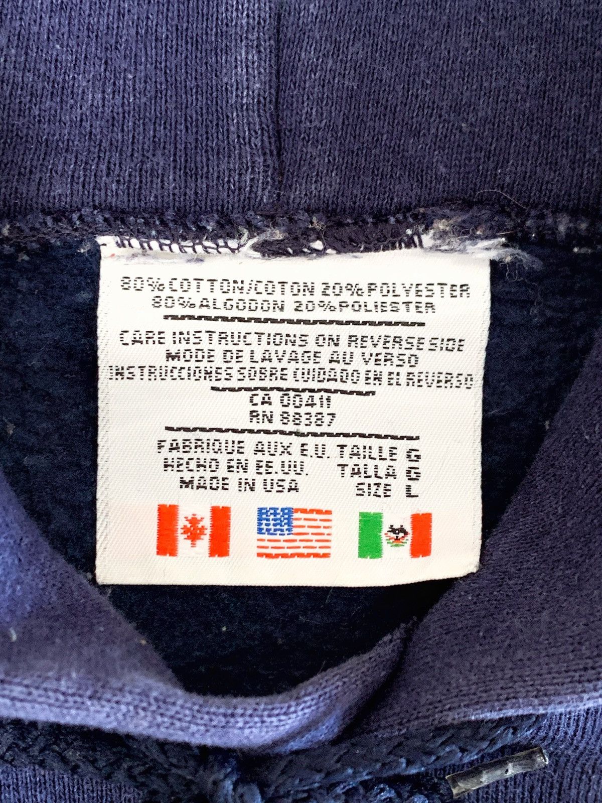 Fruit Of The Loom 90s Vintage blank hoodie heavy weight not fotl Size US L / EU 52-54 / 3 - 4 Thumbnail