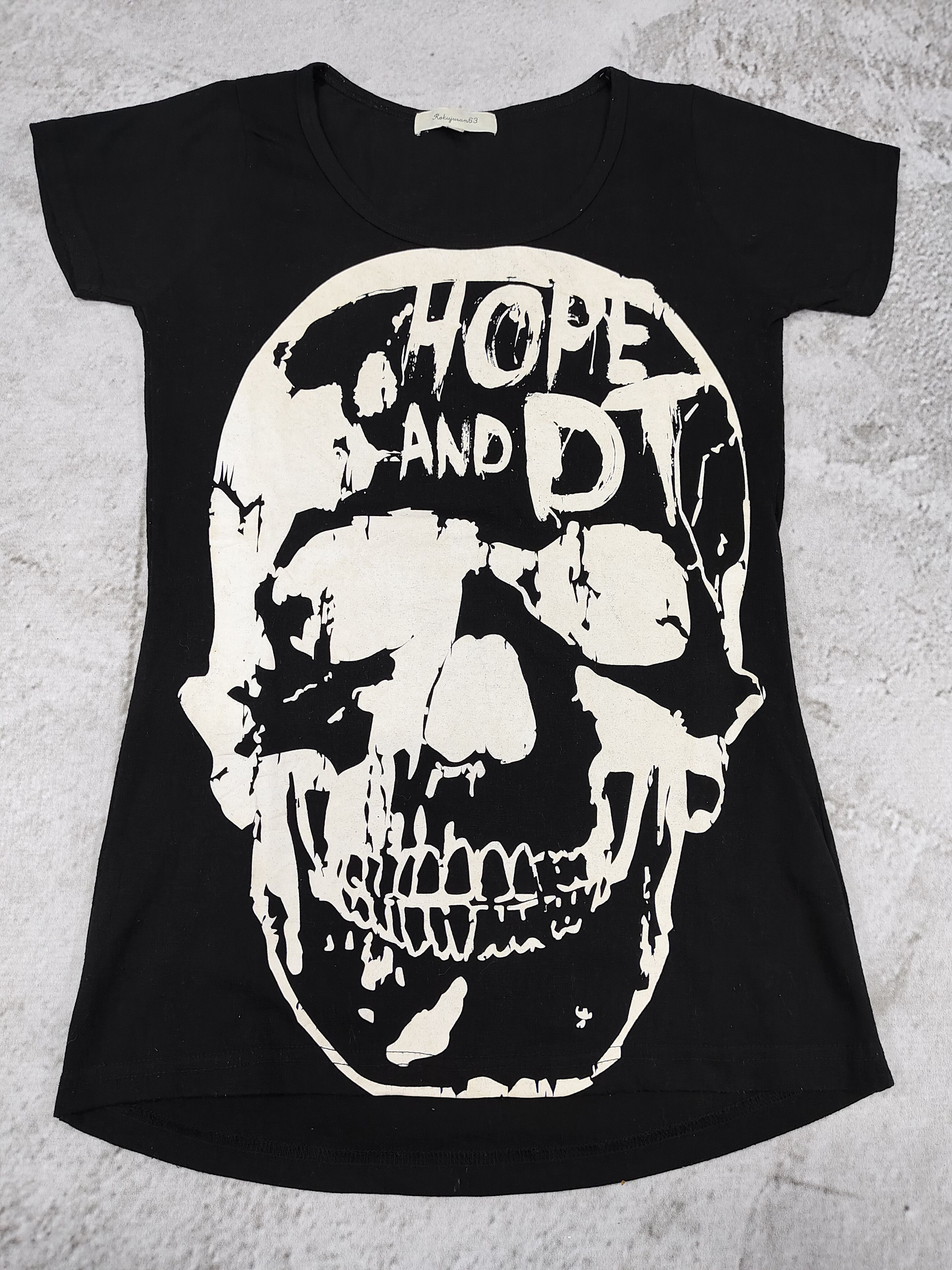 Japanese Brand Rokujusan 63❤️‍🔥Hope And Skull Big Graphic Gothic Punk Size L / US 10 / IT 46 - 2 Thumbnail