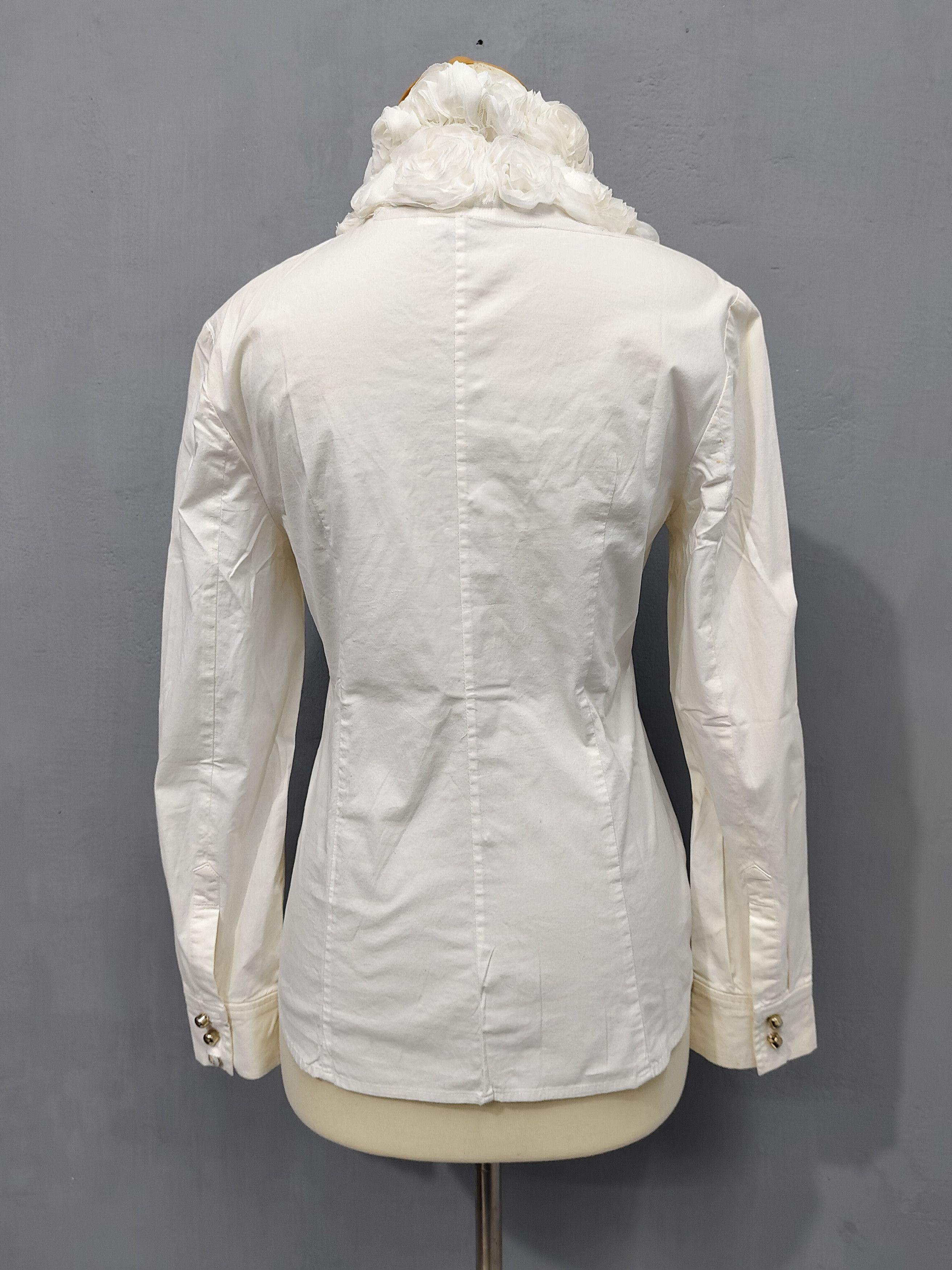 Seditionaries OZ O'2nd❤️‍🔥Romantic Ruffle Rosette Applique Tailored Shirt Size M / US 6-8 / IT 42-44 - 5 Thumbnail