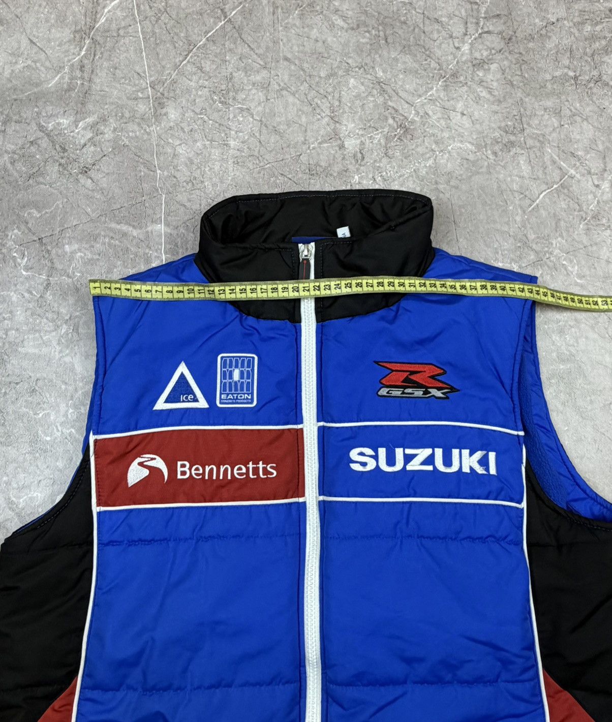 Formula 1 Suzuki GSXR Tyco TAS Racing Blue Motorcycle Fleece Vest Size US M / EU 48-50 / 2 - 9 Thumbnail