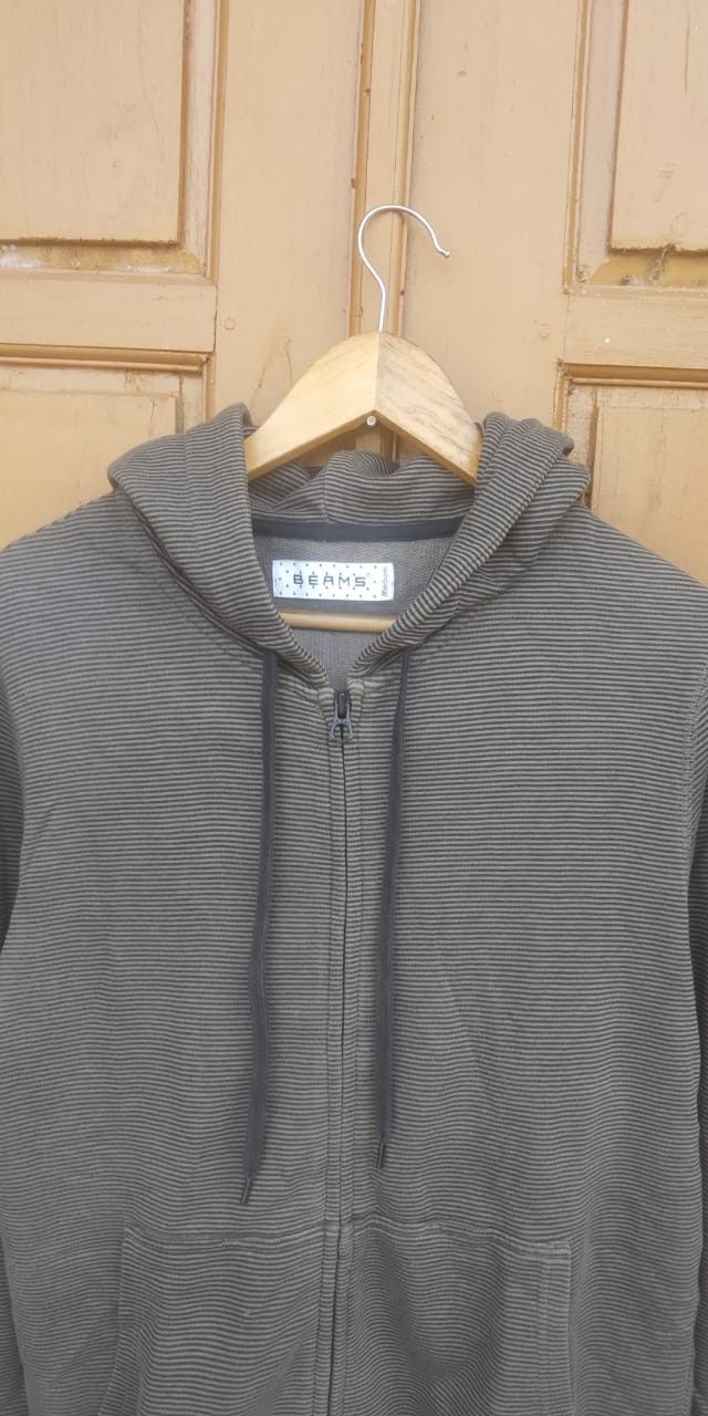 Beams Plus Beams stripe zipper hoodie Size US M / EU 48-50 / 2 - 1 Thumbnail