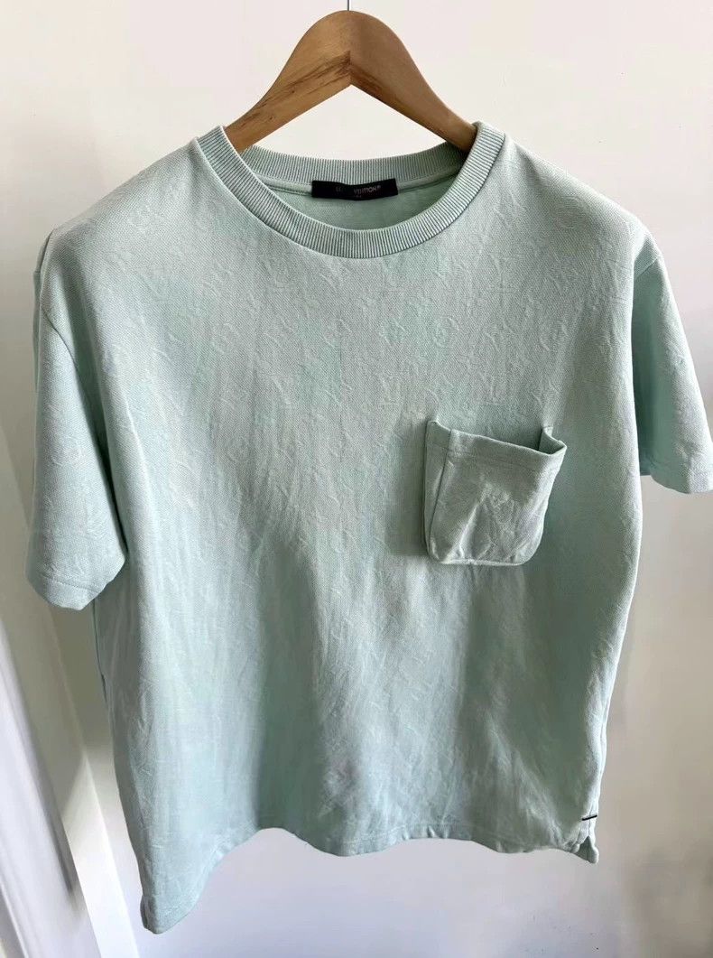 Louis Vuitton Louis Vuitton Mint Green Short Sleeve Pocket Tee - dmc Size US M / EU 48-50 / 2 - 1 Thumbnail
