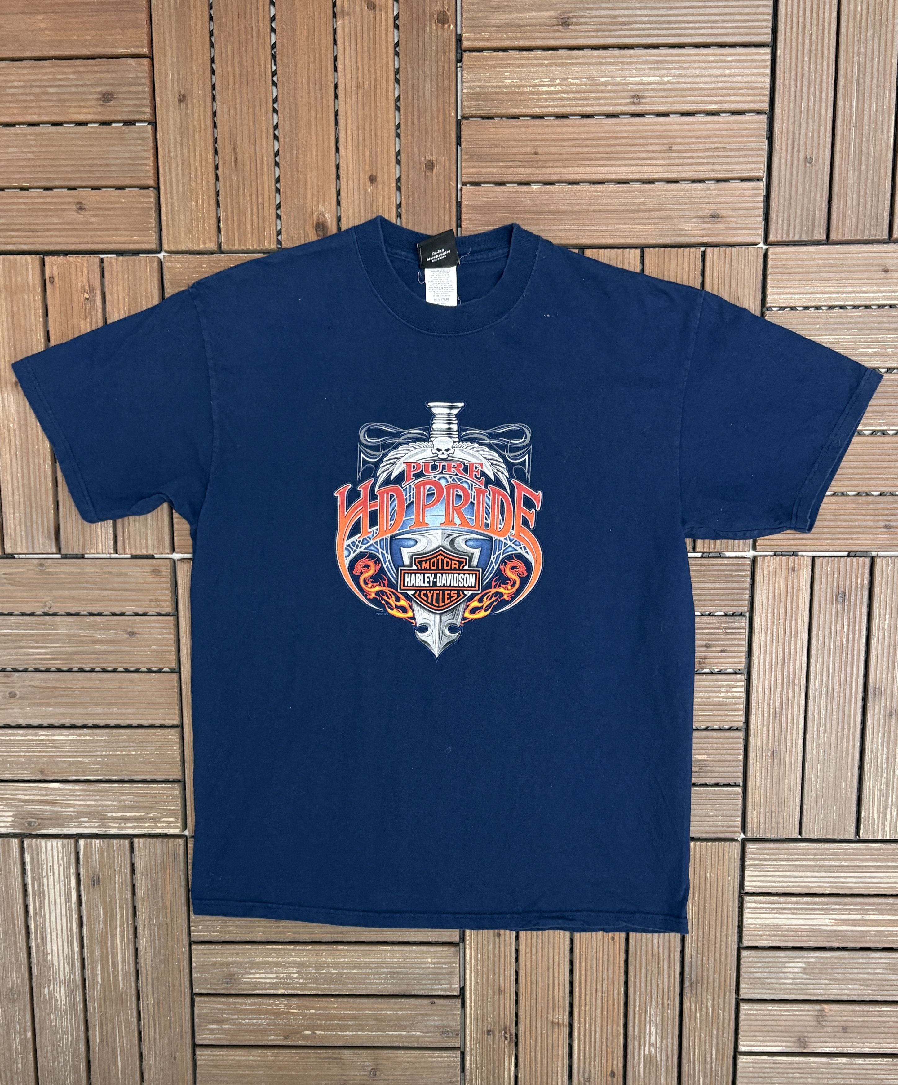 Vintage Harley Davidson Tennessee Vintage Blue T-Shirt Tee Size US L / EU 52-54 / 3 - 1 Thumbnail