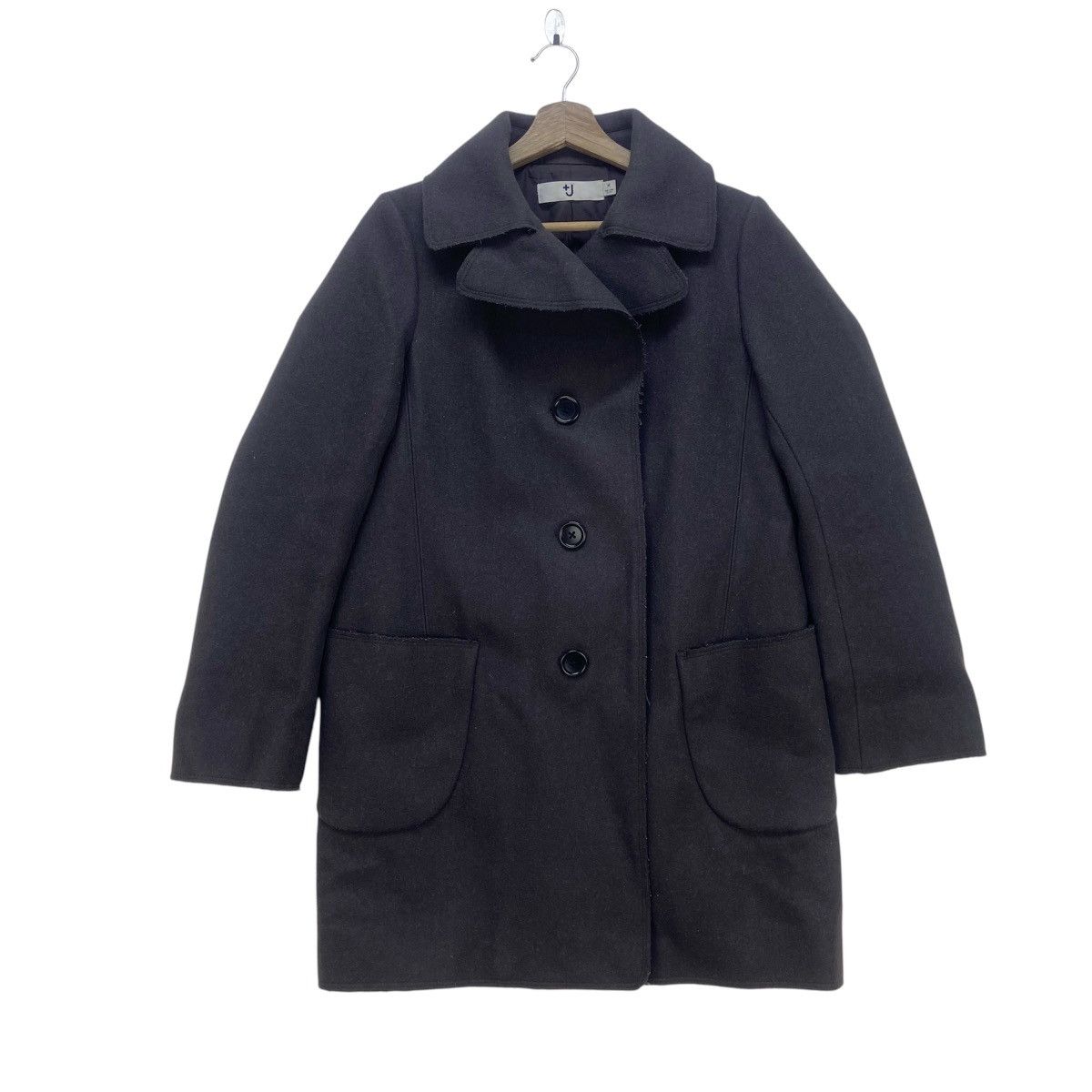 Designer × Jil Sander Jil Sander Uniqlo Distressed Wool Heavy Long Coat Size M / US 6-8 / IT 42-44 - 2 Thumbnail