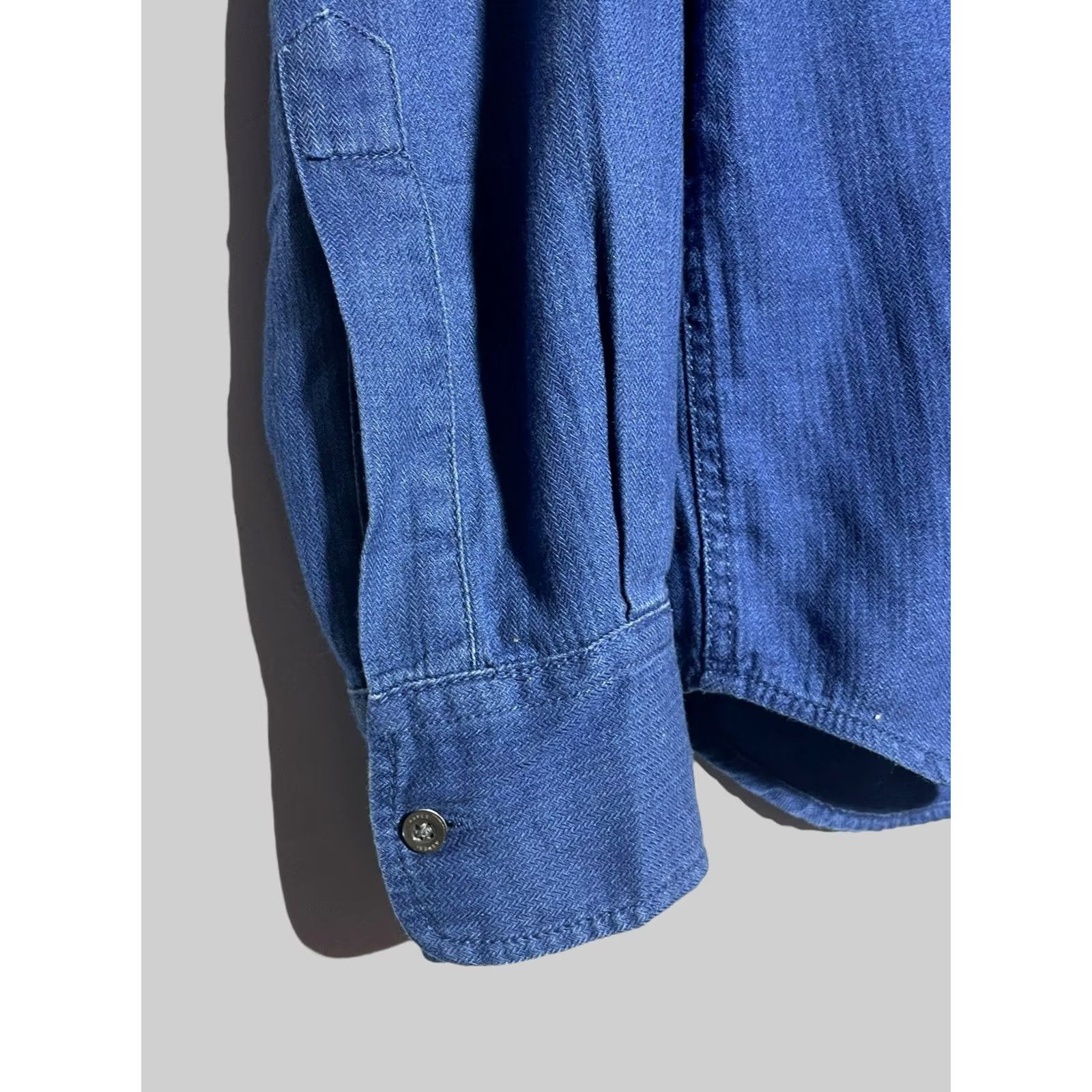 Aspesi Aspesi Shirt Men Long Sleeve Size Small Blue Cotton Button-Up Size US S / EU 44-46 / 1 - 6 Thumbnail