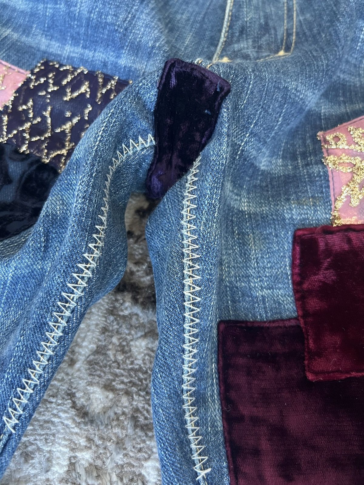 Number (N)ine Number (N)ine AW03 “Touch Me Im Sick” Patchwork Denim Size US 31 - 13 Thumbnail