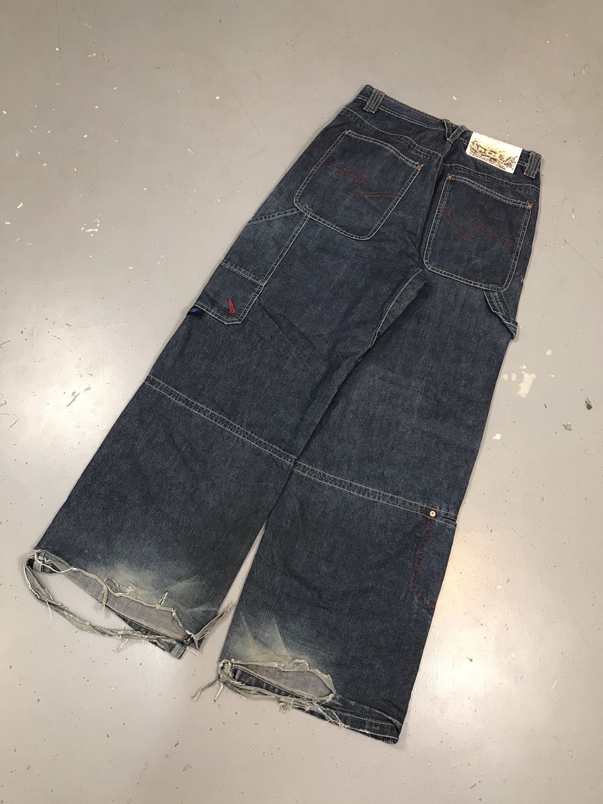 Vintage Vintage blue bolt big pocket carpenter cargo denim Size US 32 / EU 48 - 9 Thumbnail