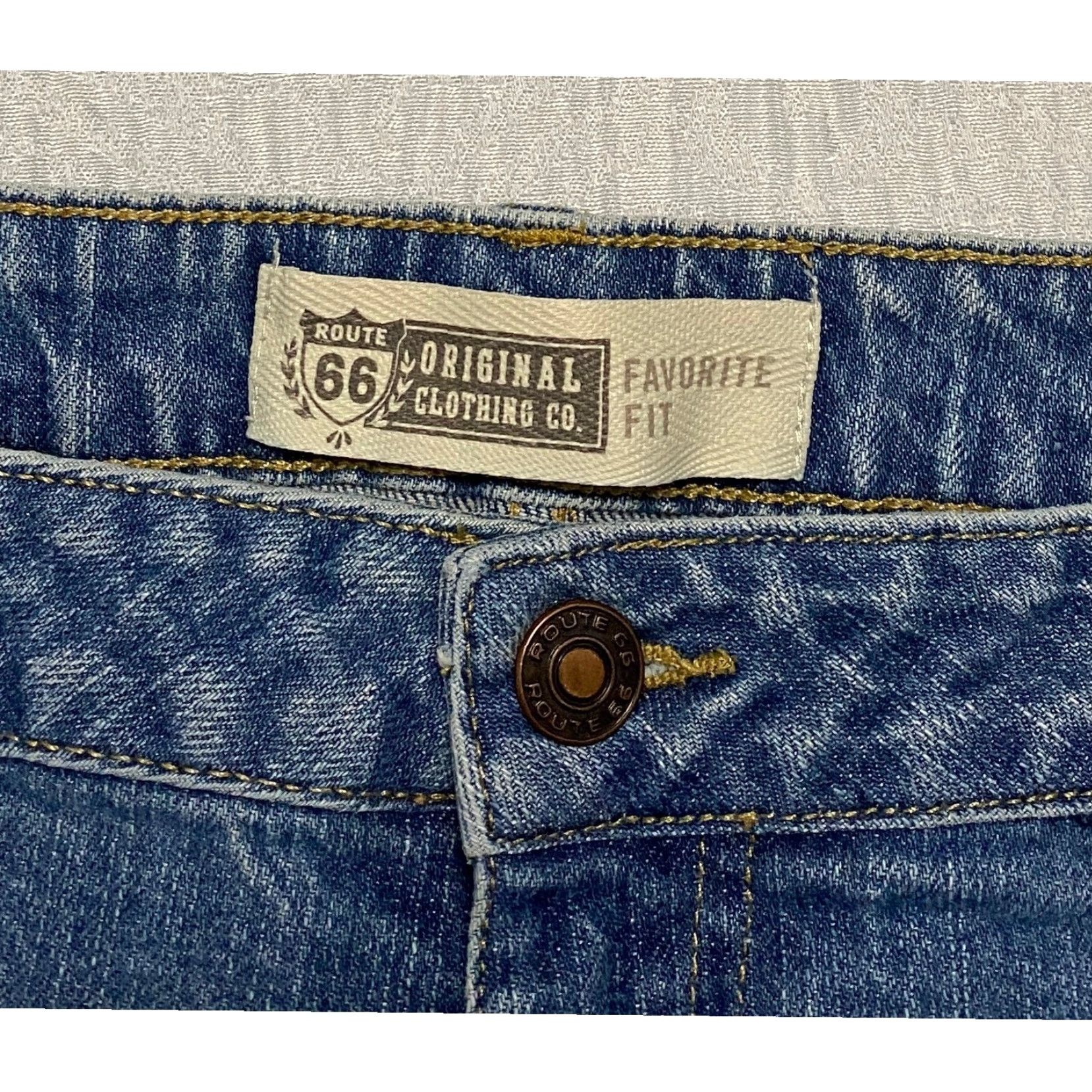 Route 66 VINTAGE Route 66 Bootcut Jeans Women's Plus Size 18 Short Blue 36x27 Casual Denim Pockets Comfort Size 40" / US 18 - 3 Thumbnail
