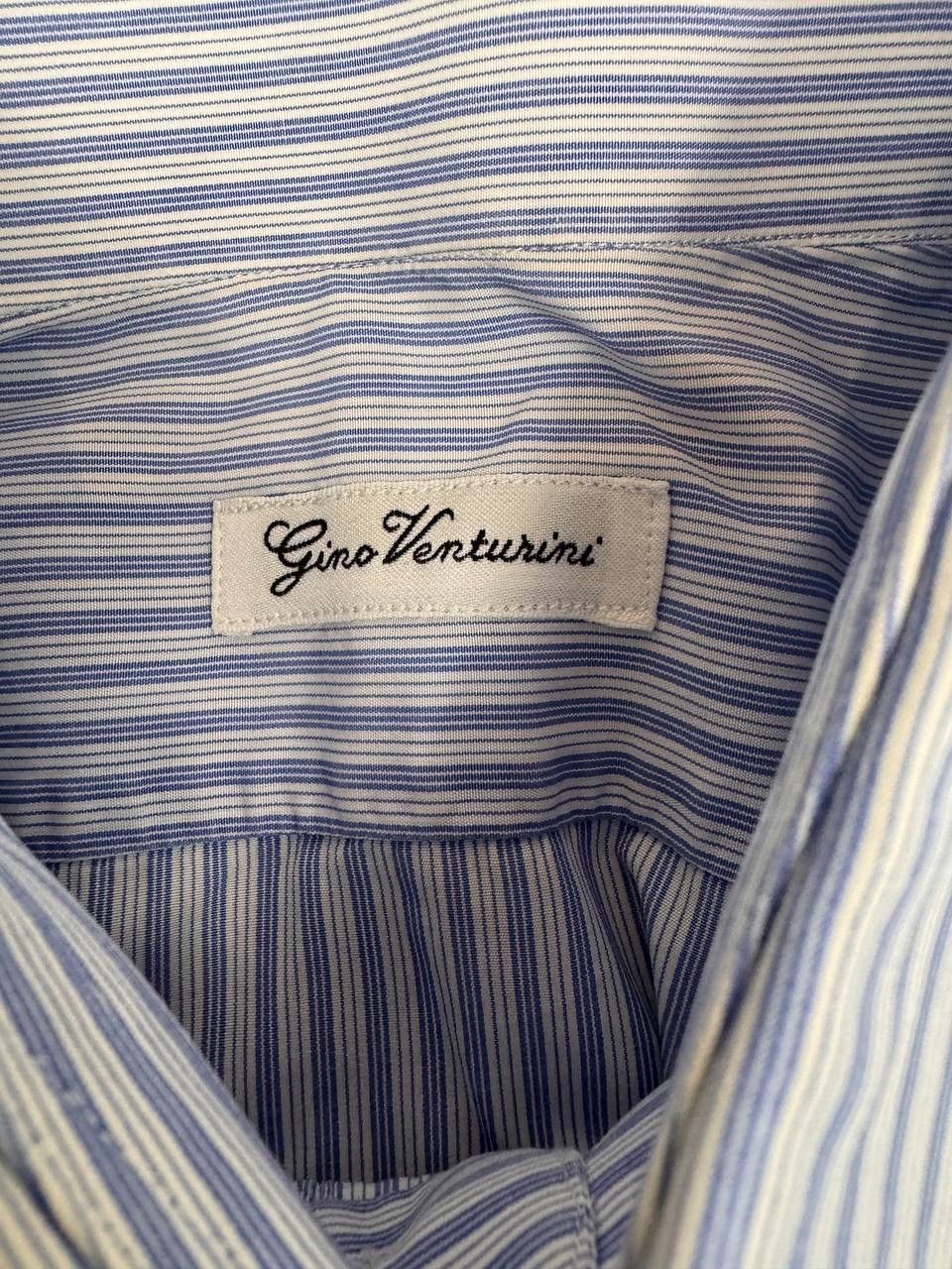 Other Gino Venturini Men Striped Shirt Blue White Size XL Size US XL / EU 56 / 4 - 5 Thumbnail