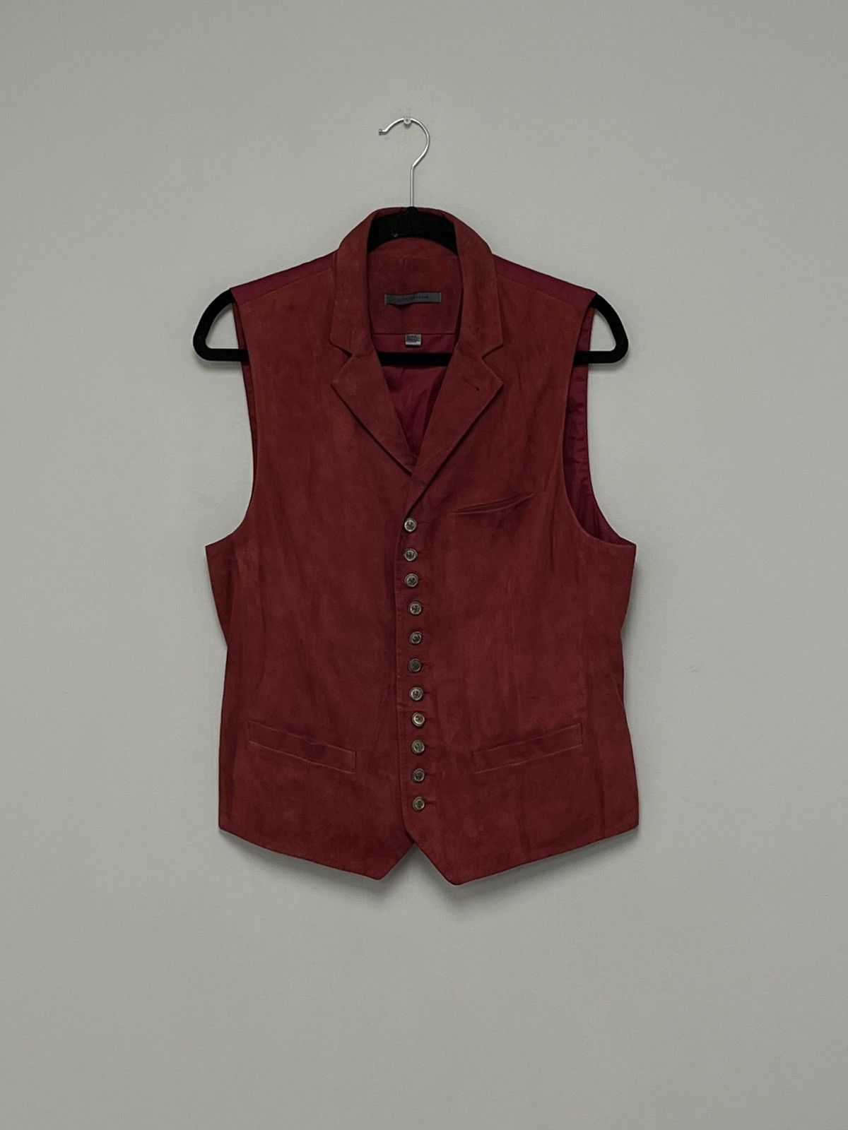 John Varvatos Goat Suede Multibutton Vest. Size EU 48 USA 38. Size US M / EU 48-50 / 2 - 5 Thumbnail