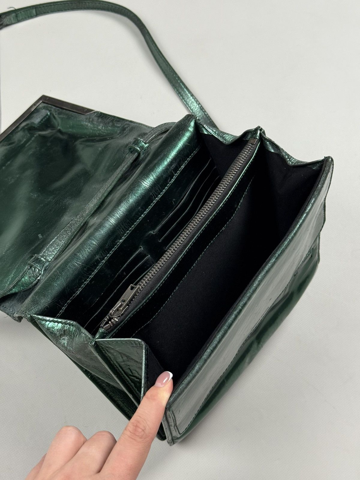 Damir Doma Damir Doma Cracked Leather Shoulder Crossbody Bag Size ONE SIZE - 10 Thumbnail
