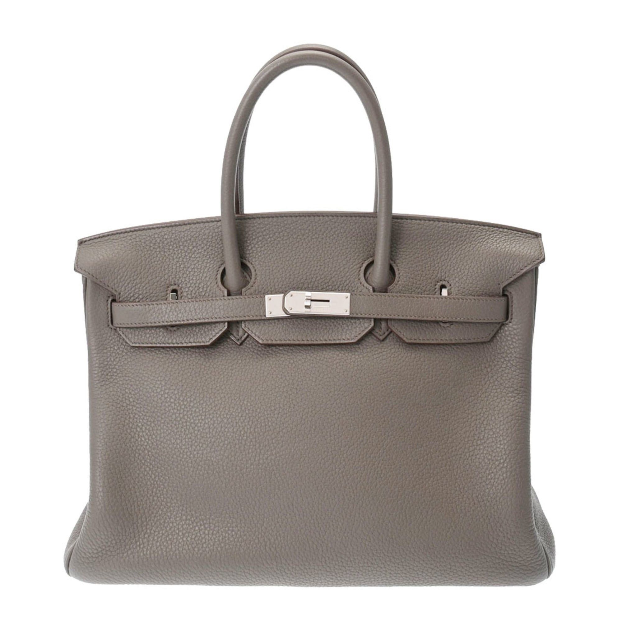 image of Hermes Birkin 35 Ethane Palladium Hardware O Stamp [Circa 2011] Unisex Taurillon Clemence Handbag i