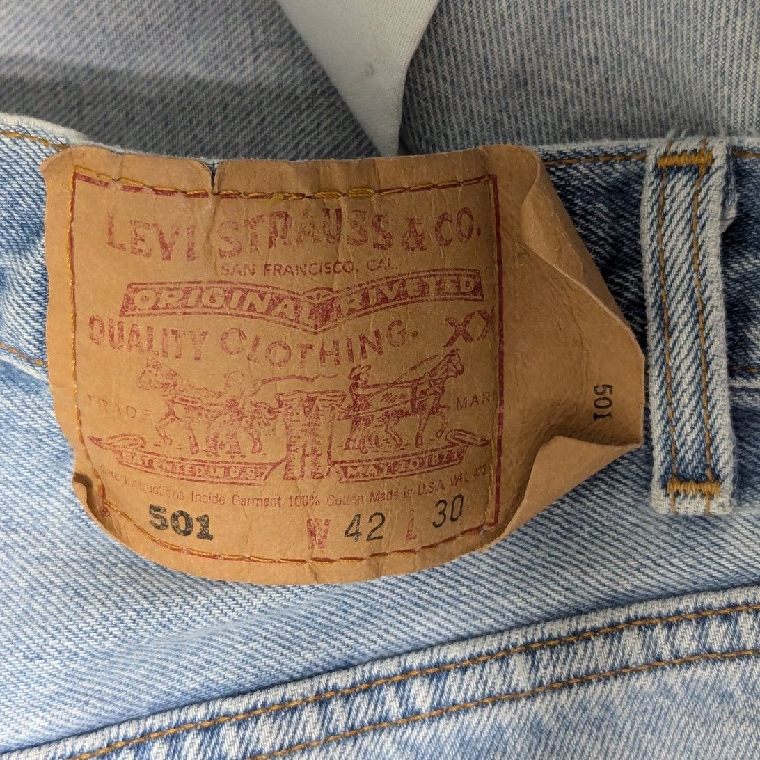 Levi's × Levi's Vintage Clothing × Vintage Vintage Levi's 501 XX Straight Leg Jeans Blue Made In USA Size US 42 / EU 58 - 3 Thumbnail