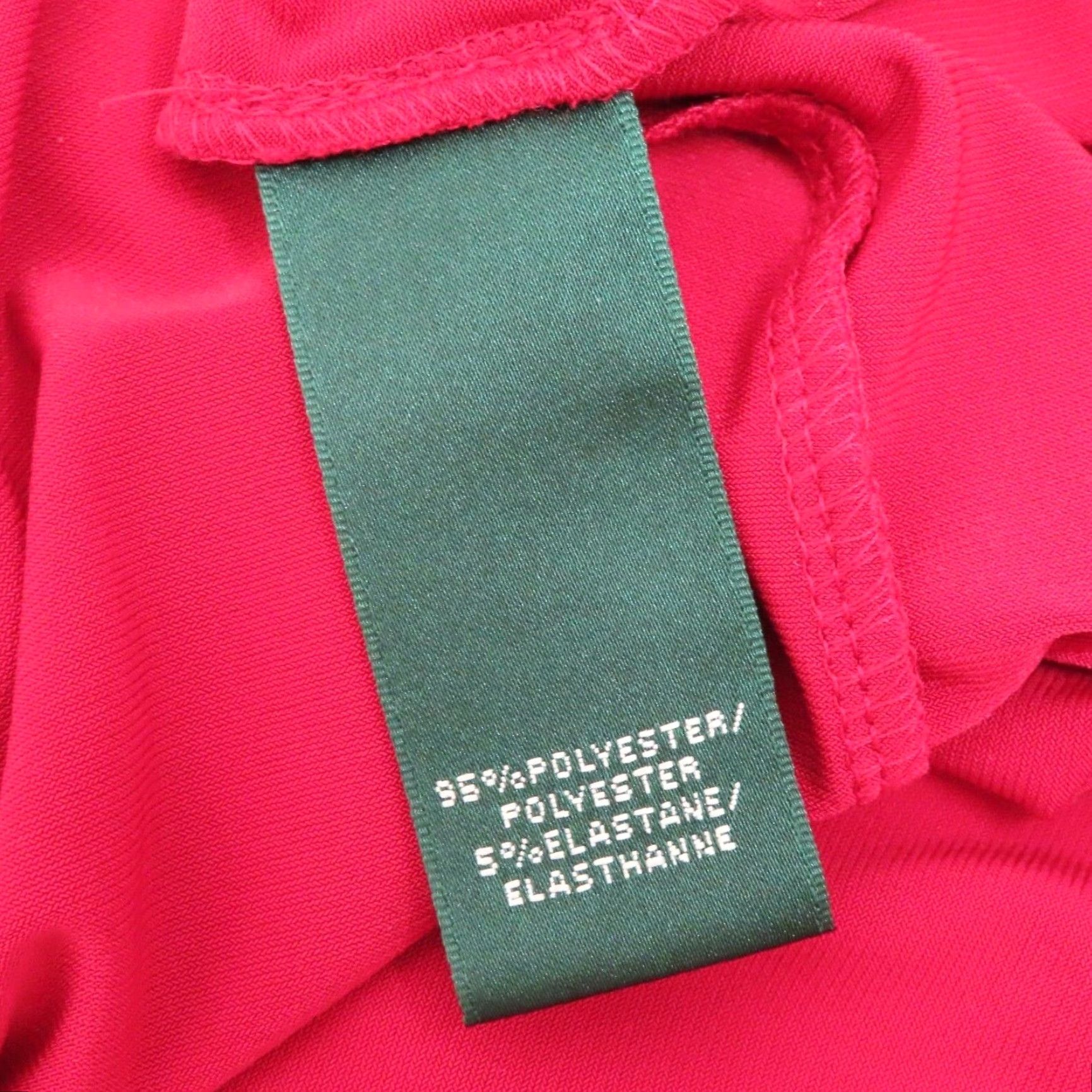 Ralph Lauren Lauren Ralph Lauren Dress Womens 10 Solid Red Long Sleeve Knee Length Twist Neckline Sheath New Size L / US 10 / IT 46 - 6 Thumbnail