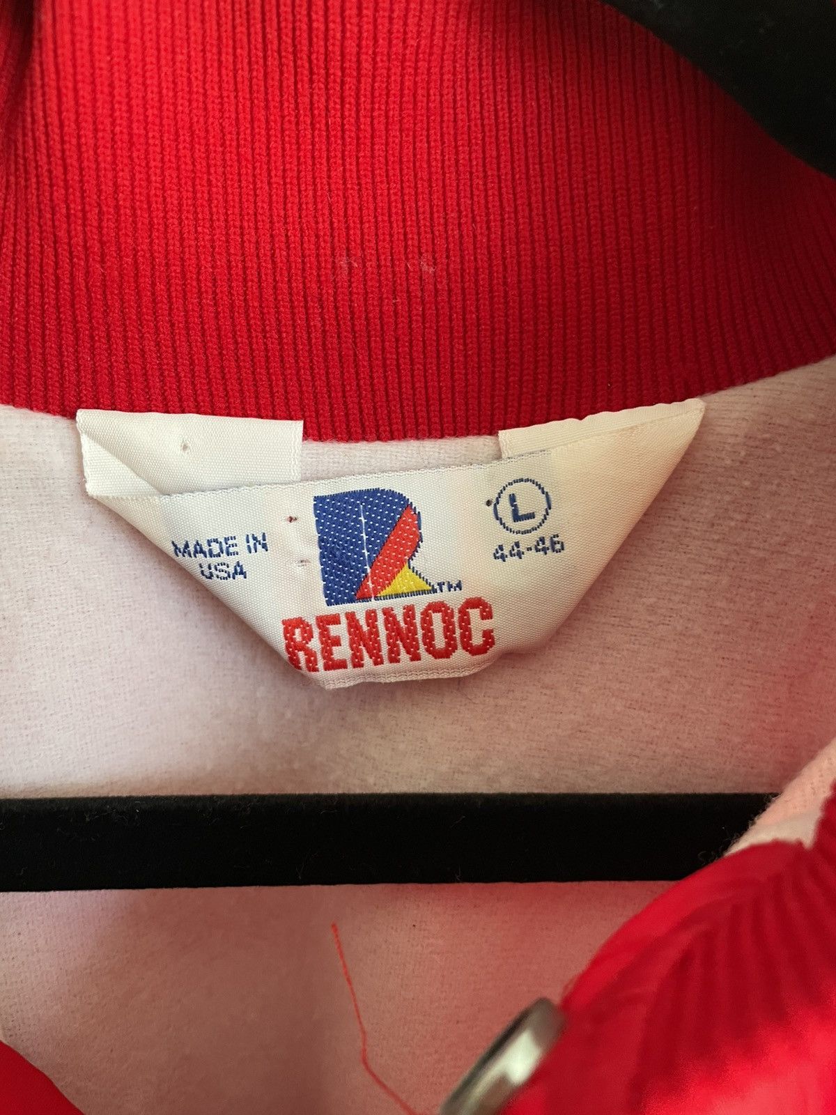 Rennoc Vintage 80s Made In USA Nylon Varsity Jacket Size Large Size US L / EU 52-54 / 3 - 3 Thumbnail