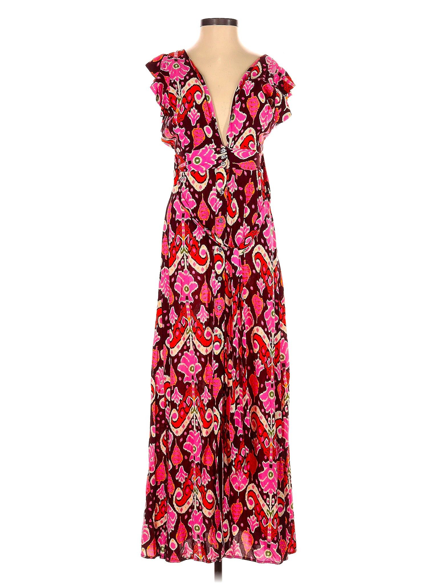 Other Maaji Pink Red Floral Boho Maxi Dress M Size M / US 6-8 / IT 42-44 - 9 Thumbnail