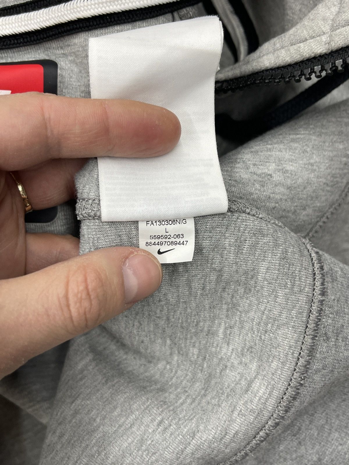 Nike Mens Nike Tech Fleece Zip Hoodie Grey Drill Y2K ACG TN Size US L / EU 52-54 / 3 - 9 Thumbnail