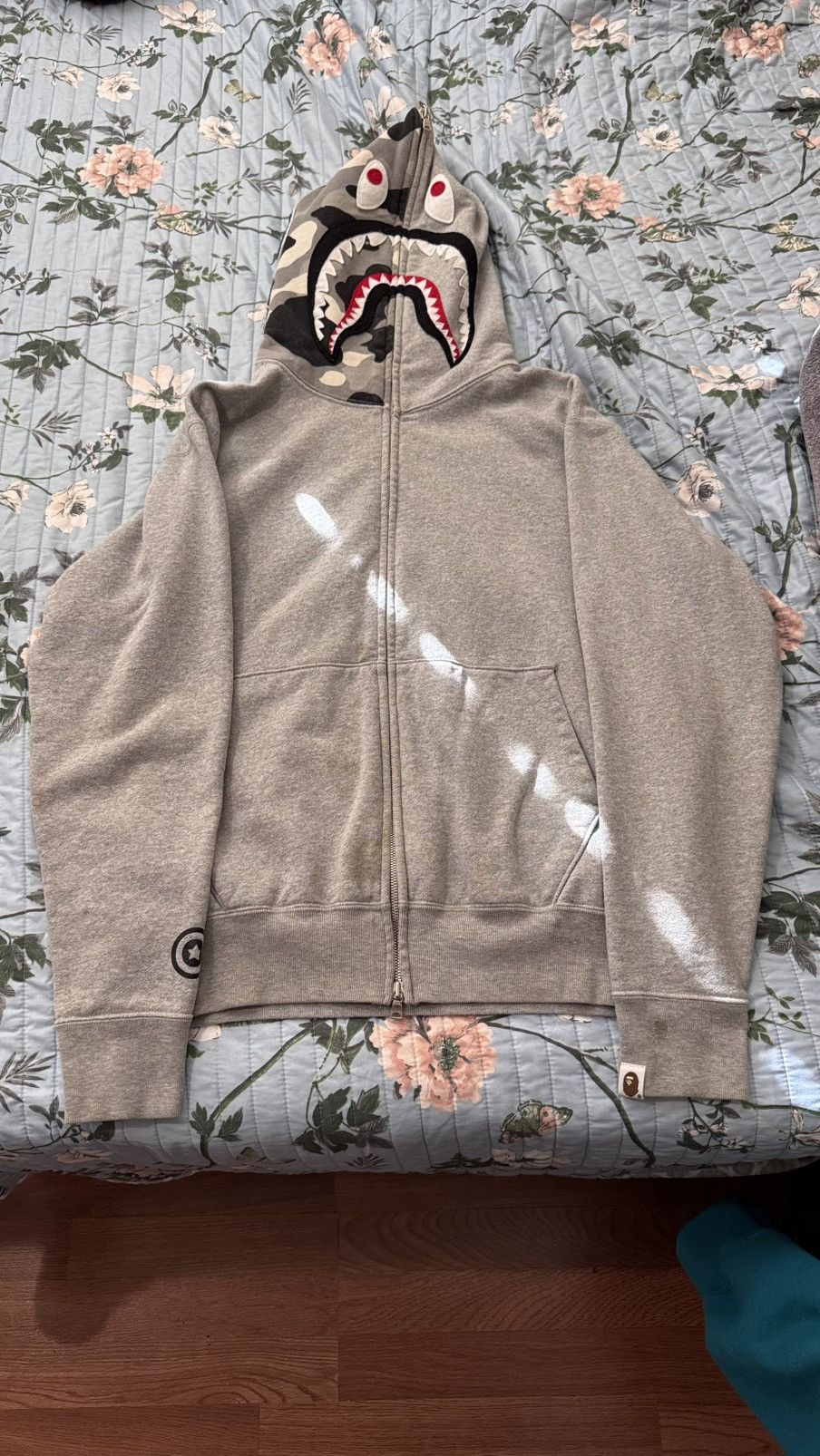 Bape BAPE Grey / White Arctic Camo Zip Up (2008) Size US M / EU 48-50 / 2 - 1 Thumbnail
