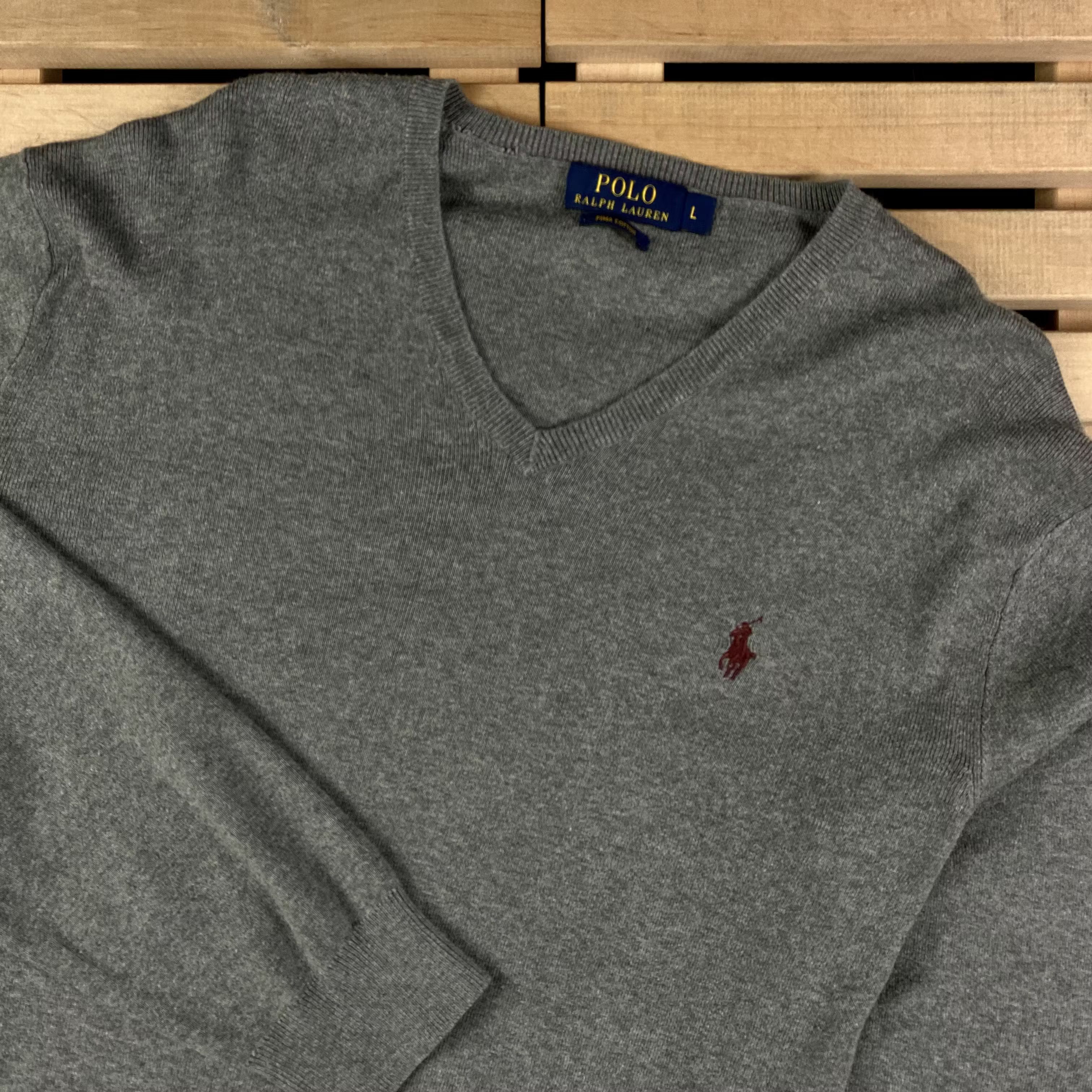 Polo Ralph Lauren × Ralph Lauren Mens Jumper V Neck Polo Ralph Lauren Pima Cotton Size L Size US L / EU 52-54 / 3 - 2 Thumbnail