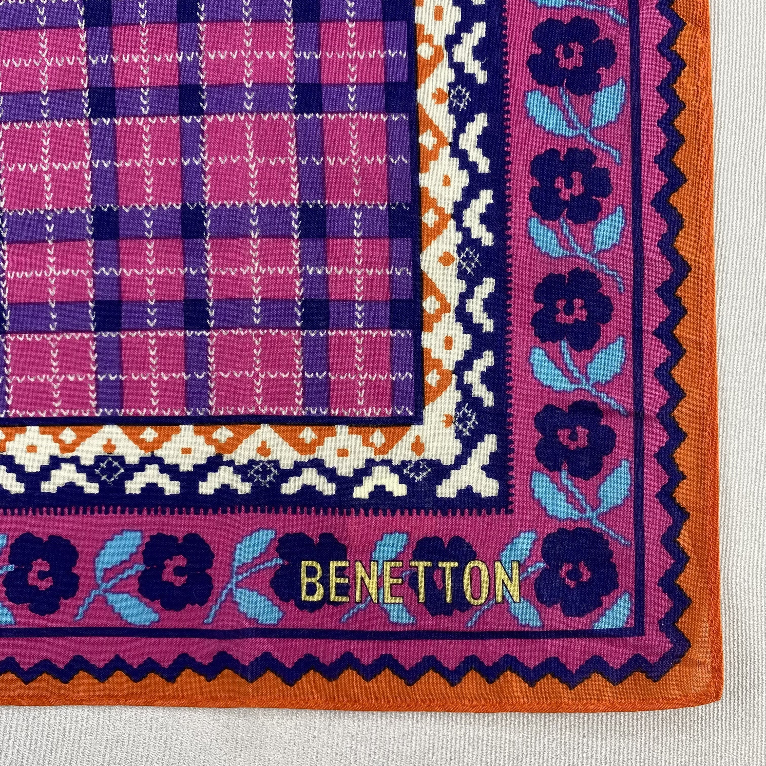 Benetton × Vintage Benetton Neckerchief / Bandana / Handkerchief-P850 Size ONE SIZE - 3 Thumbnail