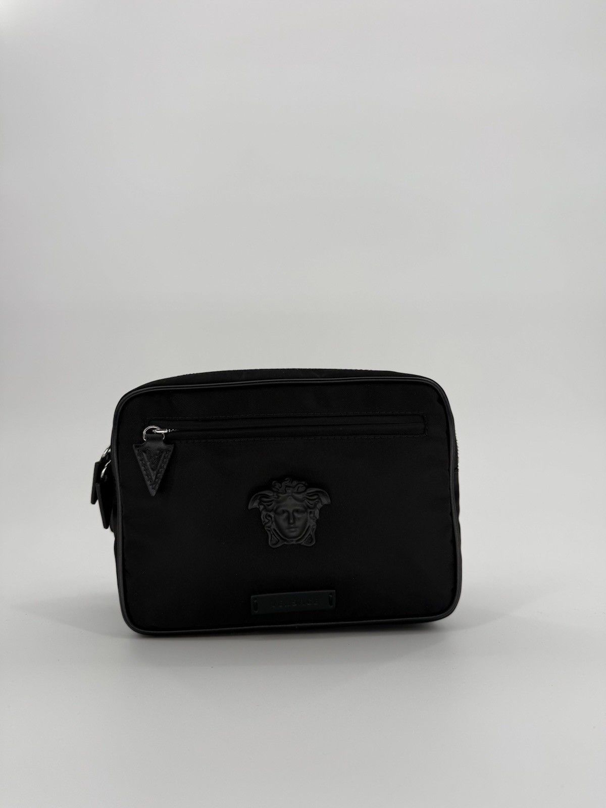 Versace Versace Medusa Plaque Nylon & Leather Belt Bag In Black New Size ONE SIZE - 2 Thumbnail