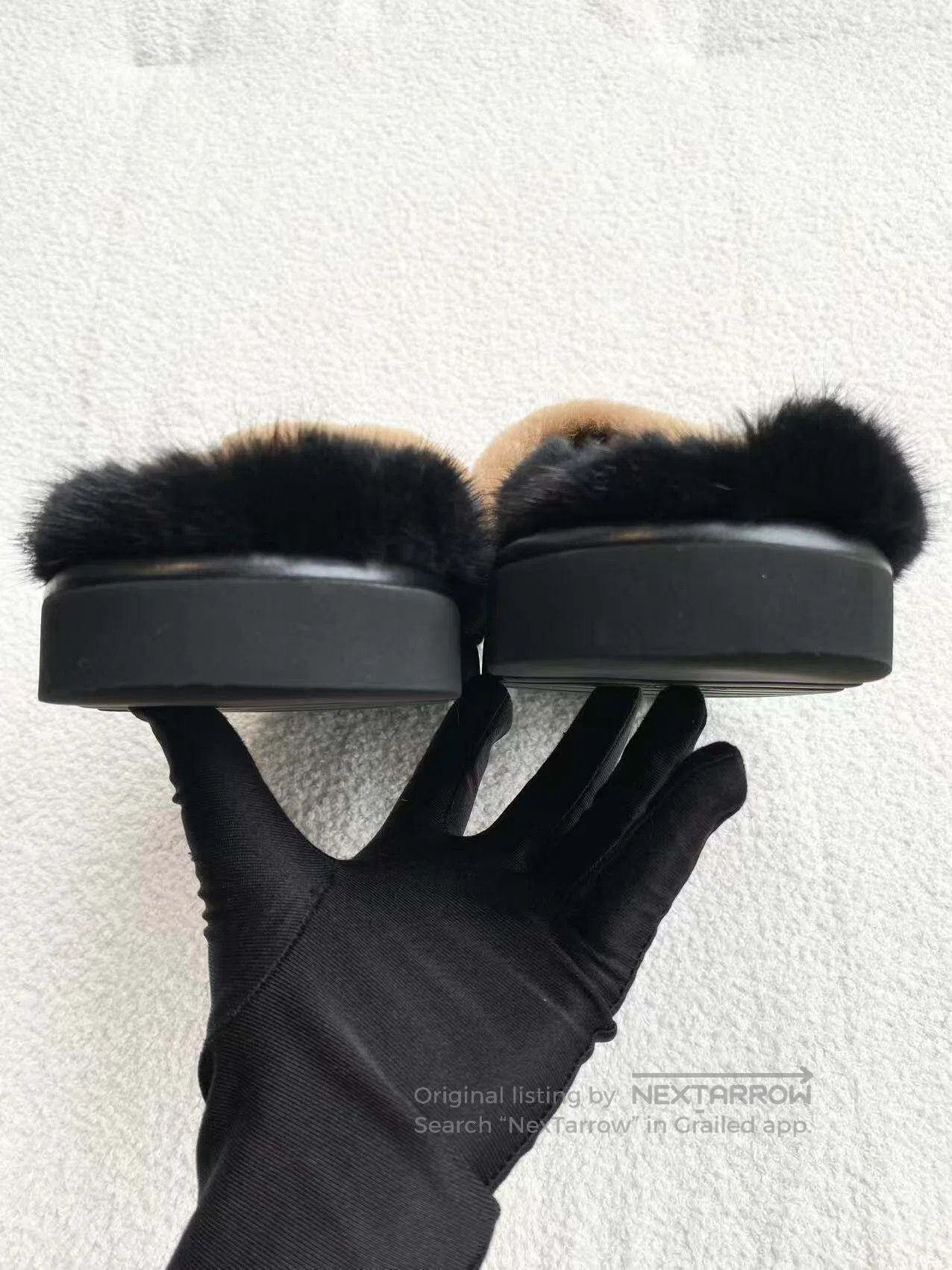 Louis Vuitton Louis Vuitton Presbydo-logo brown mink fur slippers| Size US 5.5 / IT 35.5 - 5 Thumbnail