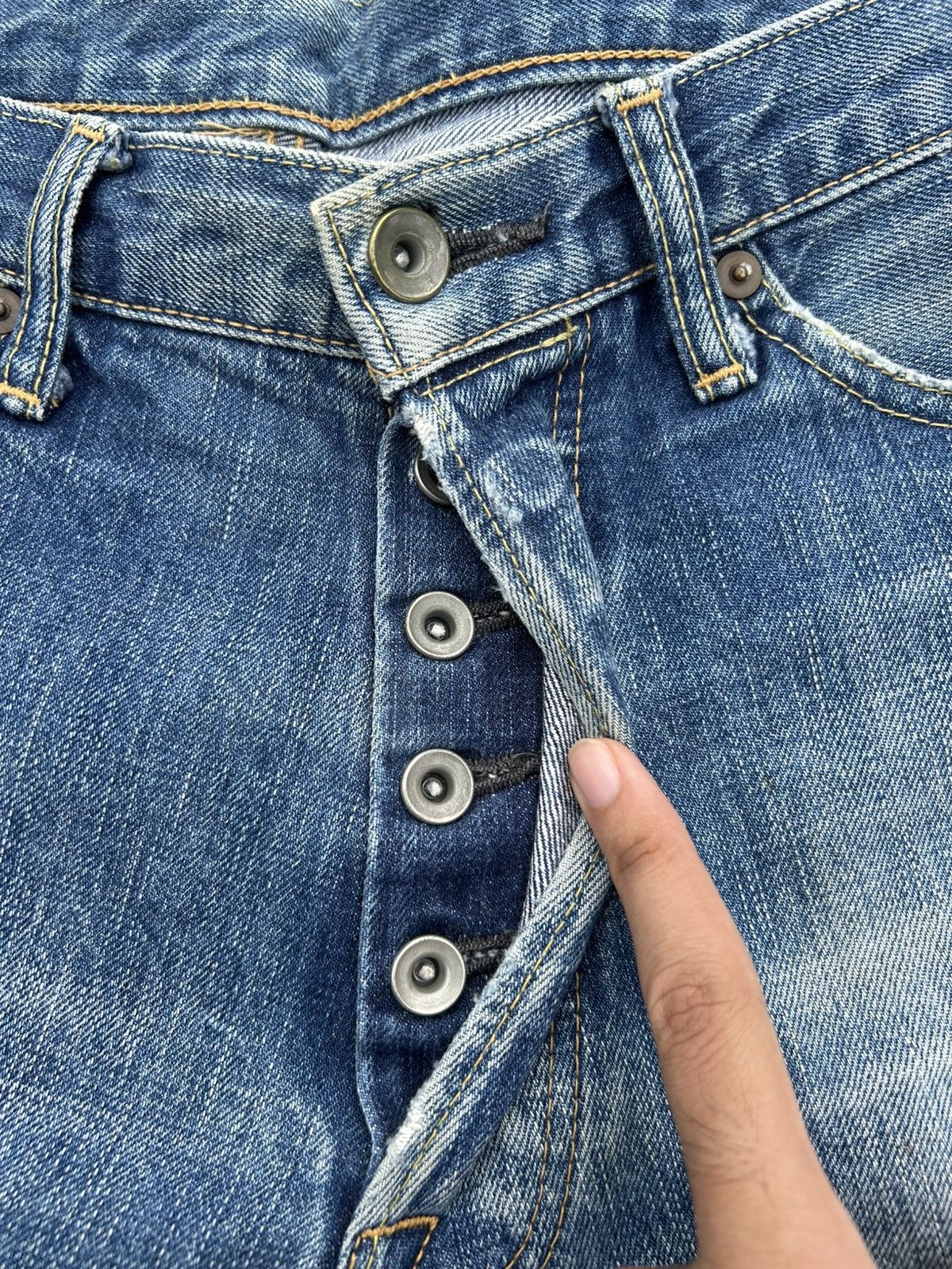 Kapital Vintage Modern Amusement Selvedge Distressed Denim Jeans Size US 32 / EU 48 - 6 Thumbnail