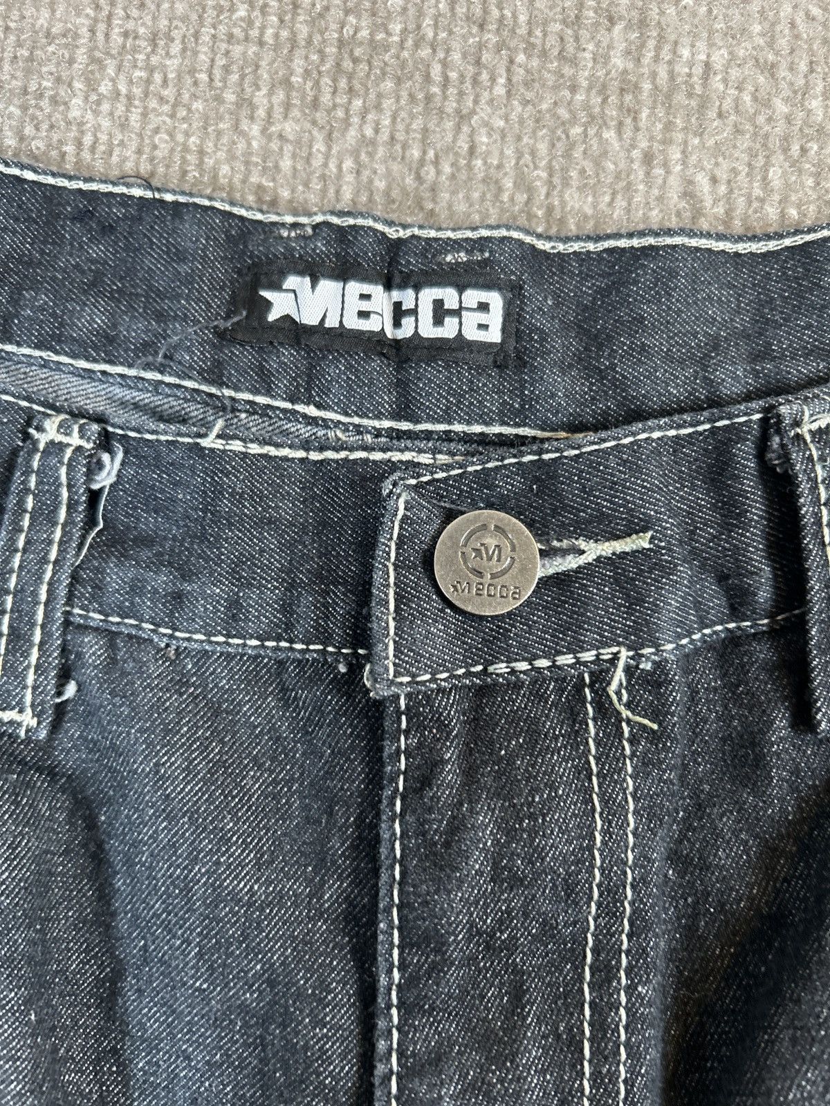 Mecca Mecca Jeans 38x32 Dark Stitch Baggy Y2K Hip Hop 0204 Size US 38 / EU 54 - 4 Thumbnail