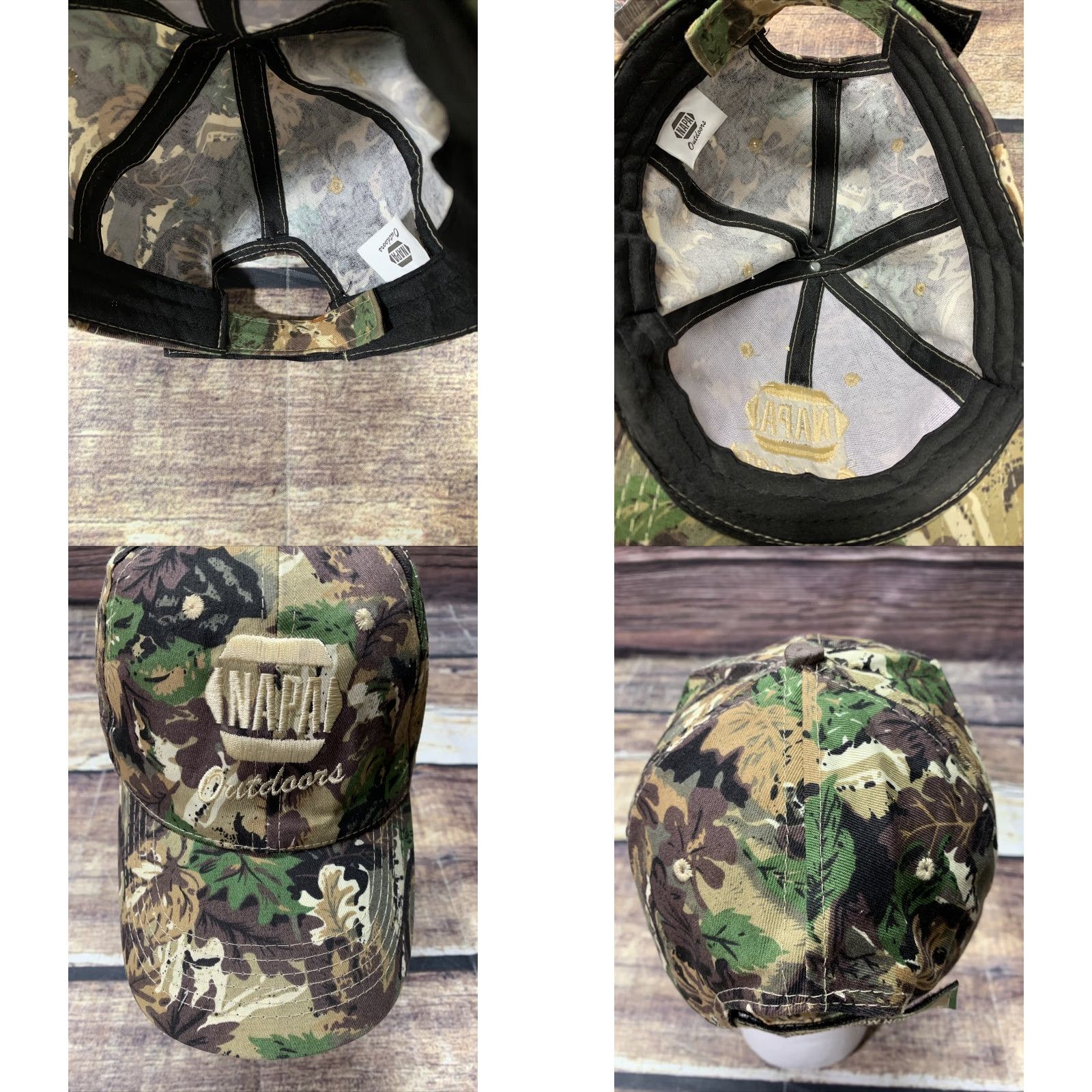Vintage NAPA Outdoors Camouflage Hat Cap Adjustable Hook Loop Camo Know How Men Baseball Cap Adjustable Camouflage Hat Cap NAPA Outdoors Size ONE SIZE - 8 Thumbnail