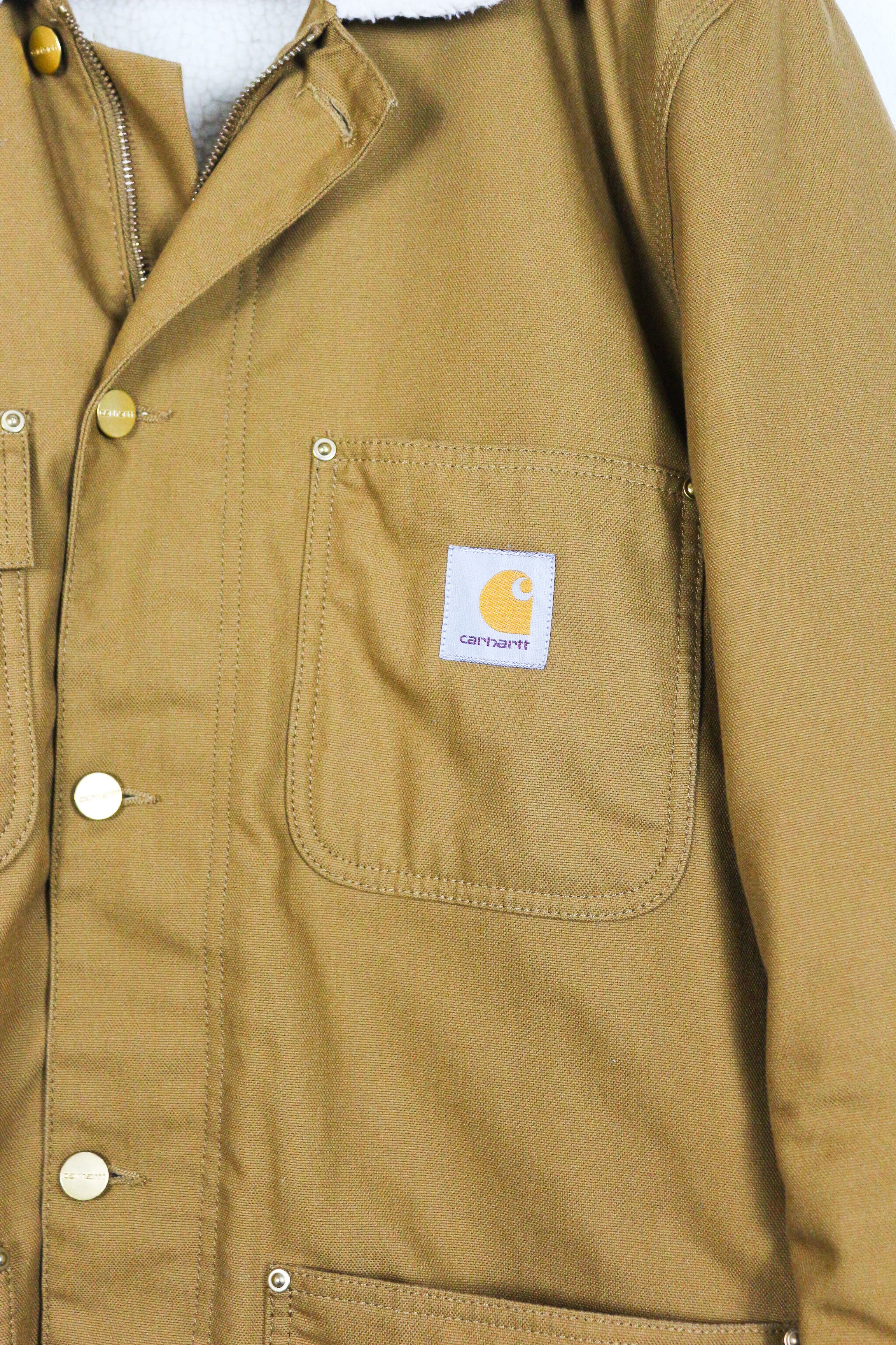 Carhartt Carhartt Logo Beige Duck Phoenix Jacket Coat Size US XL / EU 56 / 4 - 2 Thumbnail