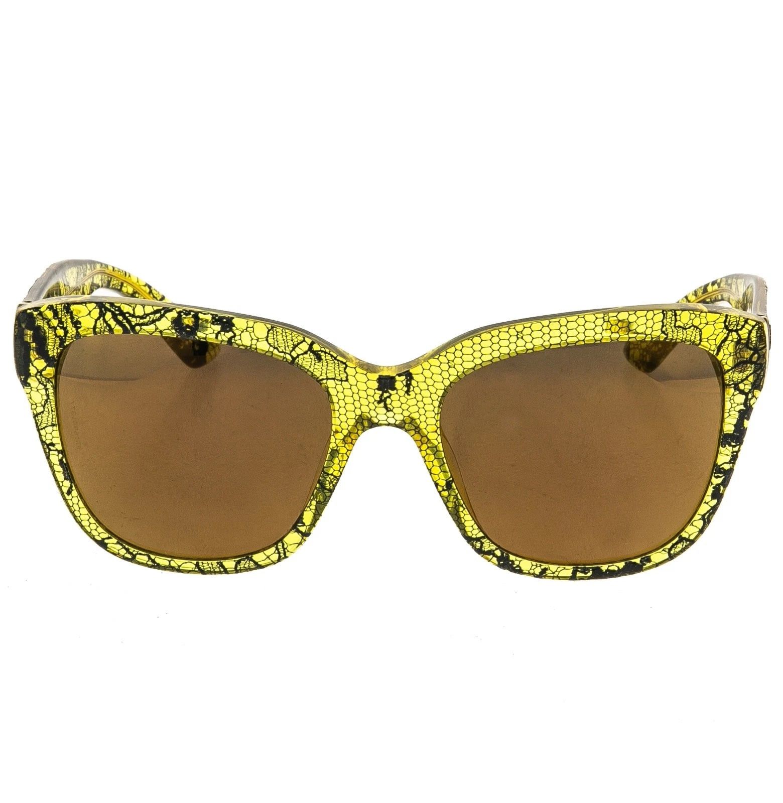 Dolce & Gabbana Dolce & Gabbana DG4226 4226 CHANTILLY LACE Yellow Sunglasses Size ONE SIZE - 9 Thumbnail