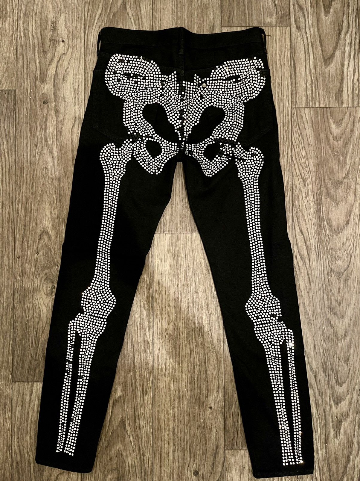 Other Swarovski Skeleton Bone Denim Jeans 32/30 Size US 32 / EU 48 - 1 Thumbnail