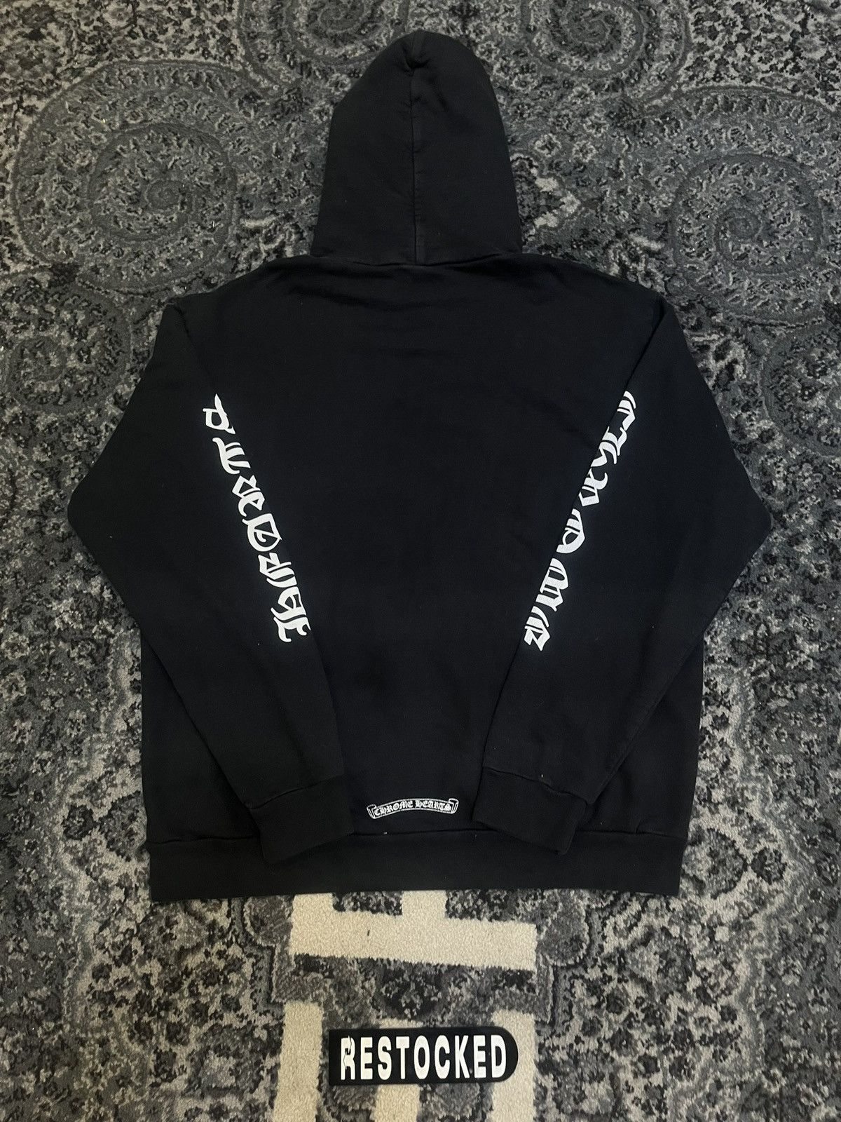 Chrome Hearts CHROME HEARTS VERTICAL BLACK HOODIE Size US L / EU 52-54 / 3 - 2 Thumbnail
