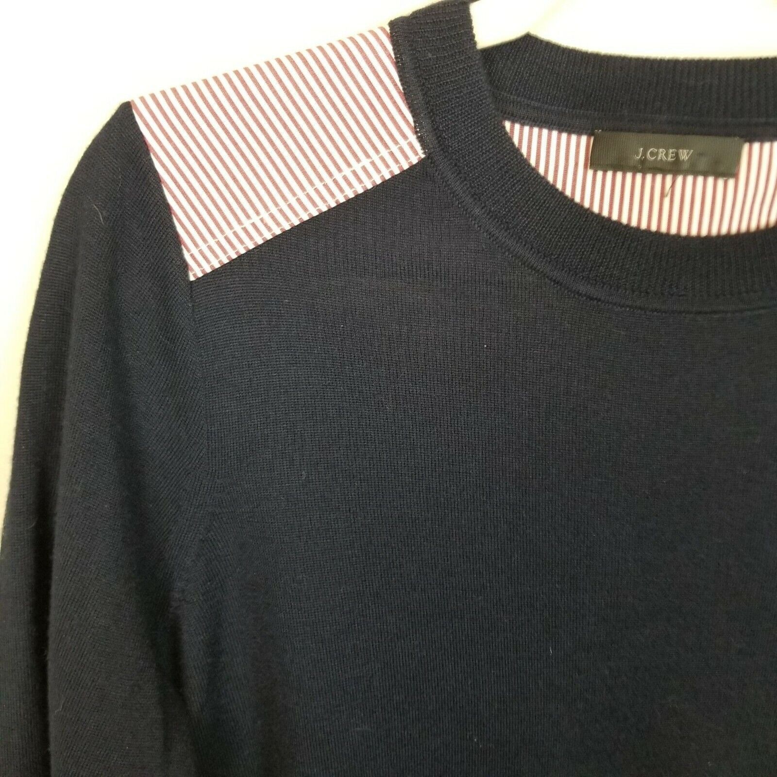 J.Crew J. Crew Womens Wool Pullover Sweater Mixed Media Sz M Preppy Size M / US 6-8 / IT 42-44 - 2 Thumbnail
